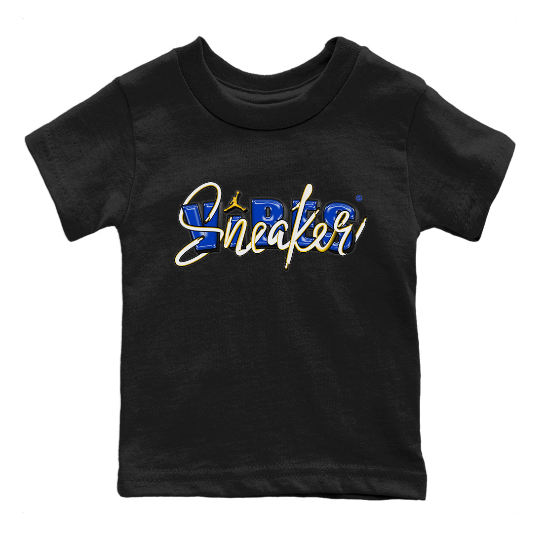 Jordan 1 Game Royal and Varsity Maize Sneaker Matching T-Shirt Sneaker Vibes Sneaker Tees Jordan 1 Game Royal and Varsity Maize Sneaker Release Tees Kids Shirts
