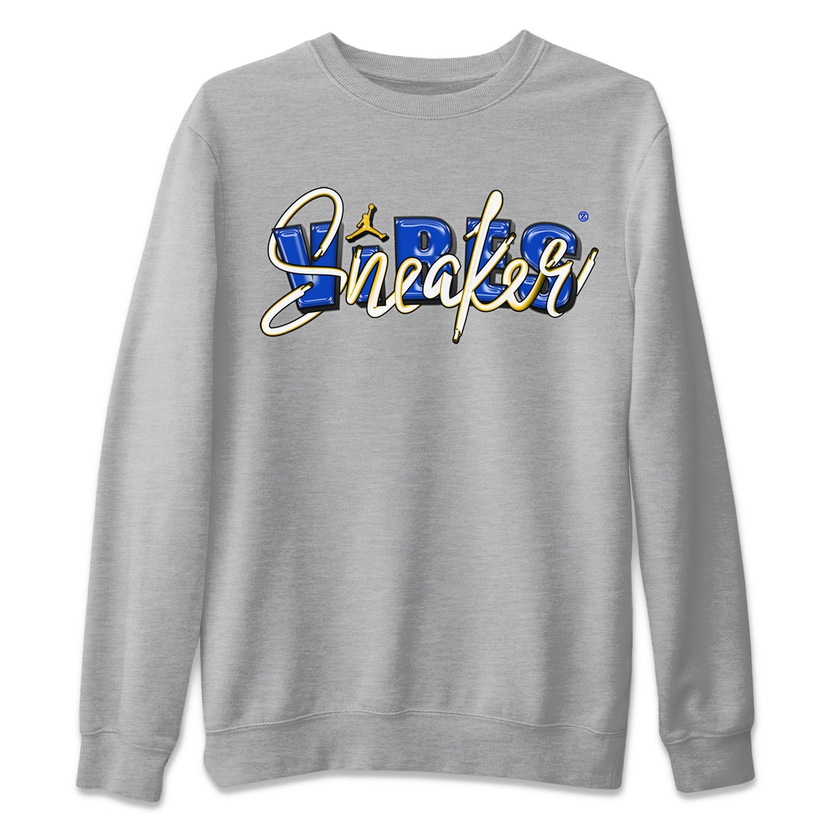 Jordan 1 Game Royal and Varsity Maize Sneaker Matching T-Shirt Sneaker Vibes Sneaker Tees Jordan 1 Game Royal and Varsity Maize Sneaker Release Tees Crew Neck Tees