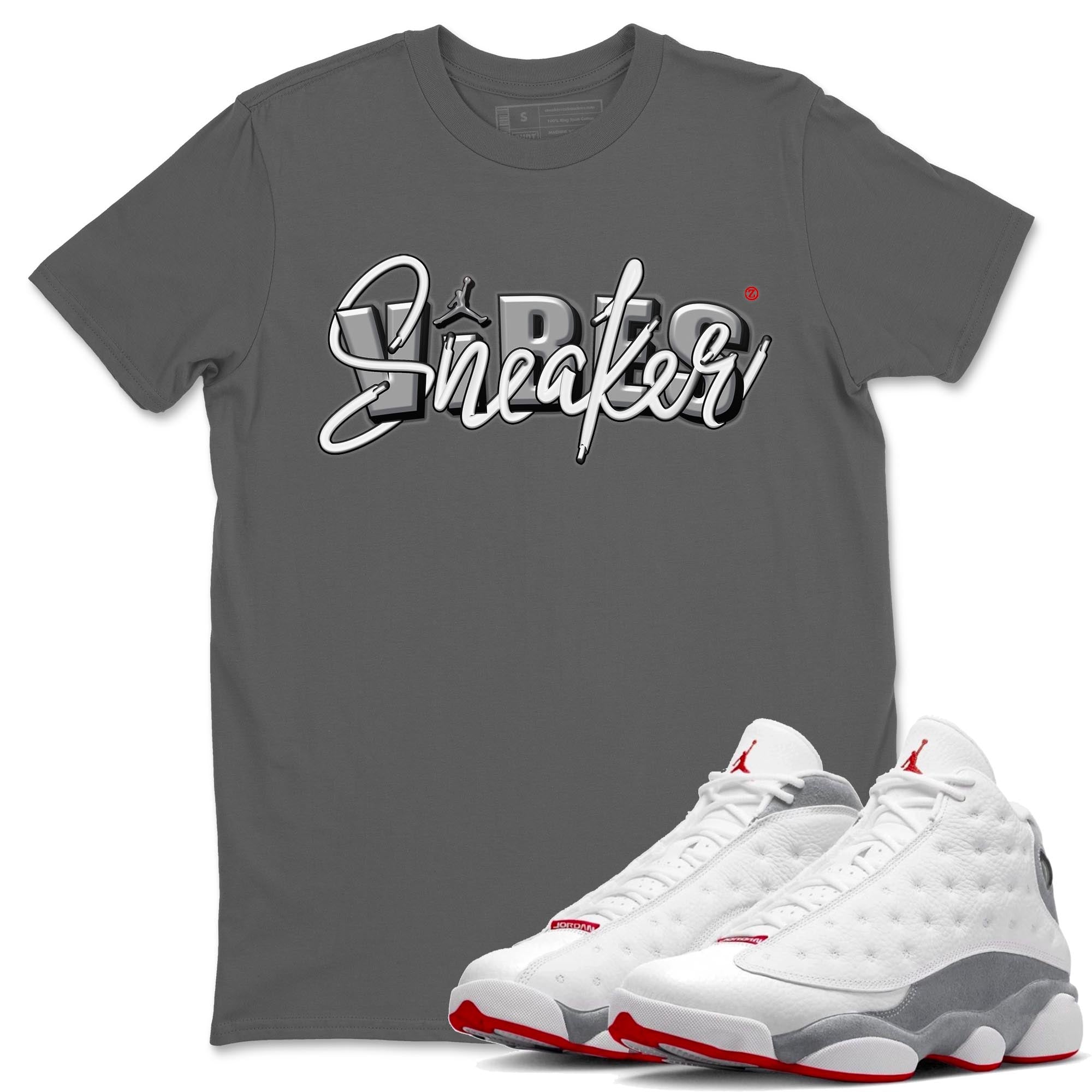 AJ13 Wolf Grey Sneaker Match Tees Sneaker Vibes Streetwear Sneaker Shirt Air Jordan 13 Wolf Grey Drip Gear Zone Sneaker Matching Clothing Unisex Shirts Cool Grey 1
