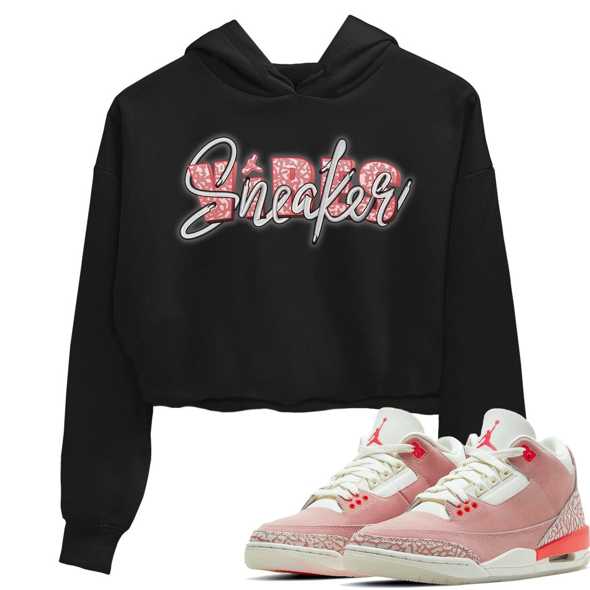 Jordan 3 Rust Pink Sneaker Matching T-Shirt Sneaker Vibes Sneaker Tees Jordan 3 Rust Pink Sneaker Release Tees Women's Shirts