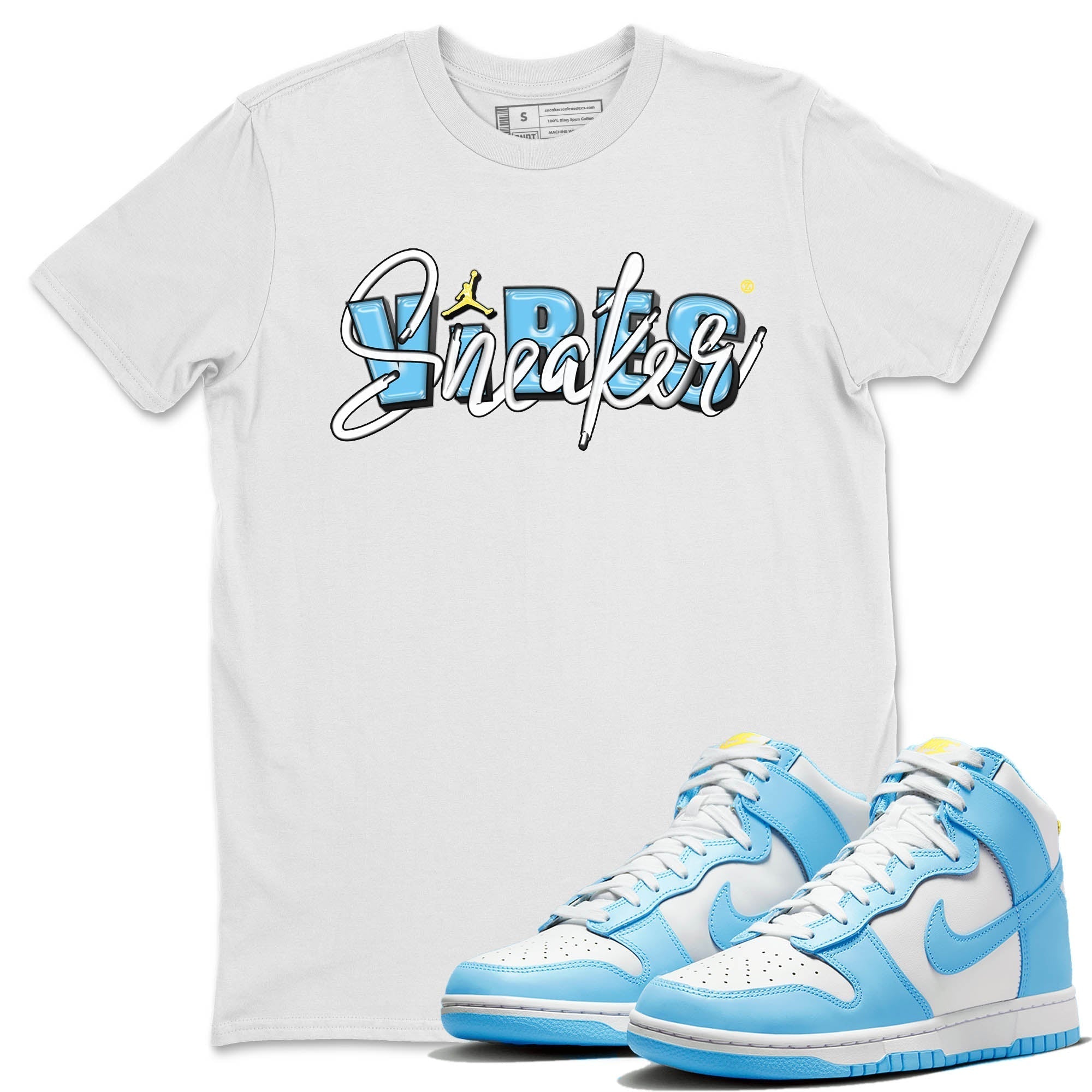 Nike Dunk High Blue Chill Shirt To Match Jordans Sneaker Vibes Sneaker Tees Nike Dunk High Blue Chill Drip Gear Zone Sneaker Matching Clothing Unisex Shirts