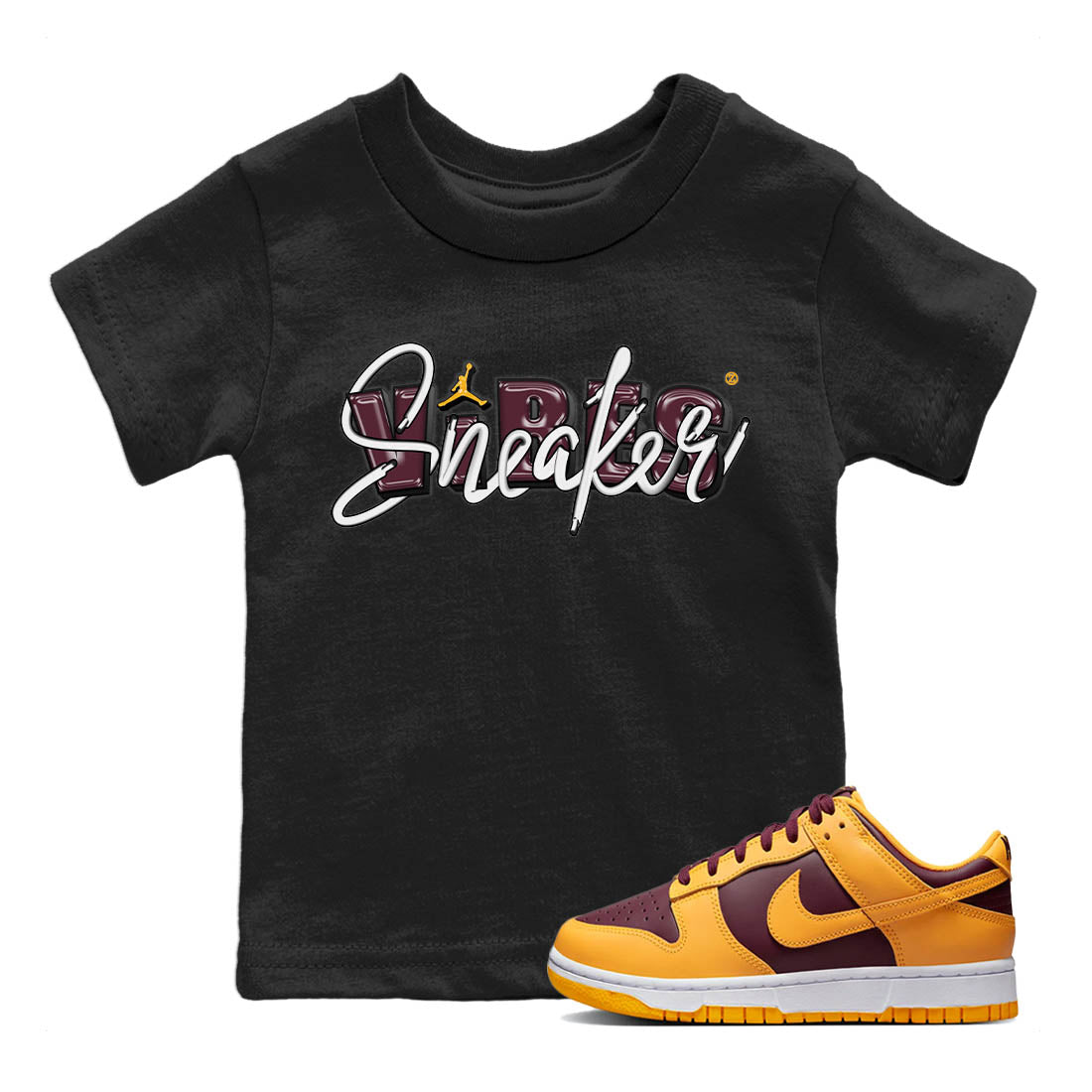 Nike Dunk Low Arizona State Shirt To Match Jordans Sneaker Vibes Sneaker Tees Nike Dunk Low Arizona State Drip Gear Zone Sneaker Matching Clothing Kids Shirts