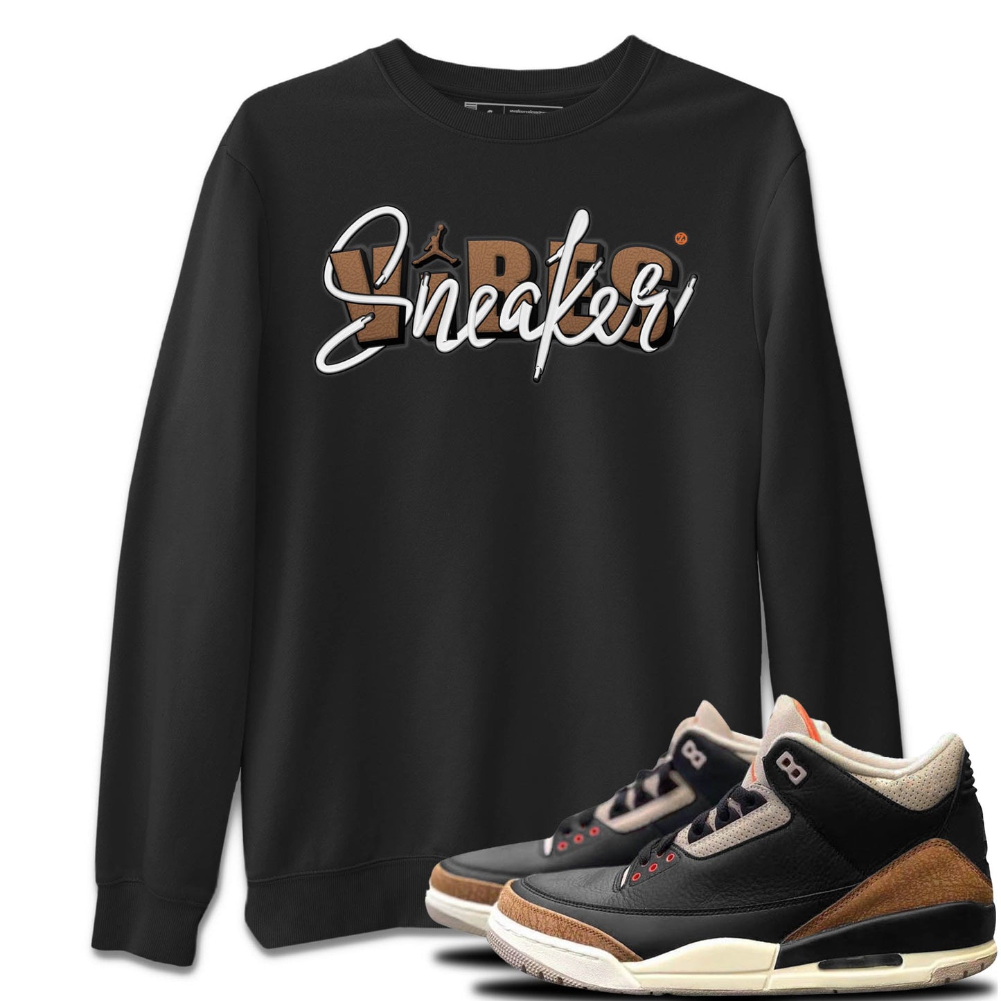 Jordan 3 Desert Elephant Sneaker Matching T-Shirt Sneaker Vibes Sneaker Tees Jordan 3 Desert Elephant Sneaker Release Tees Crew Neck Tees