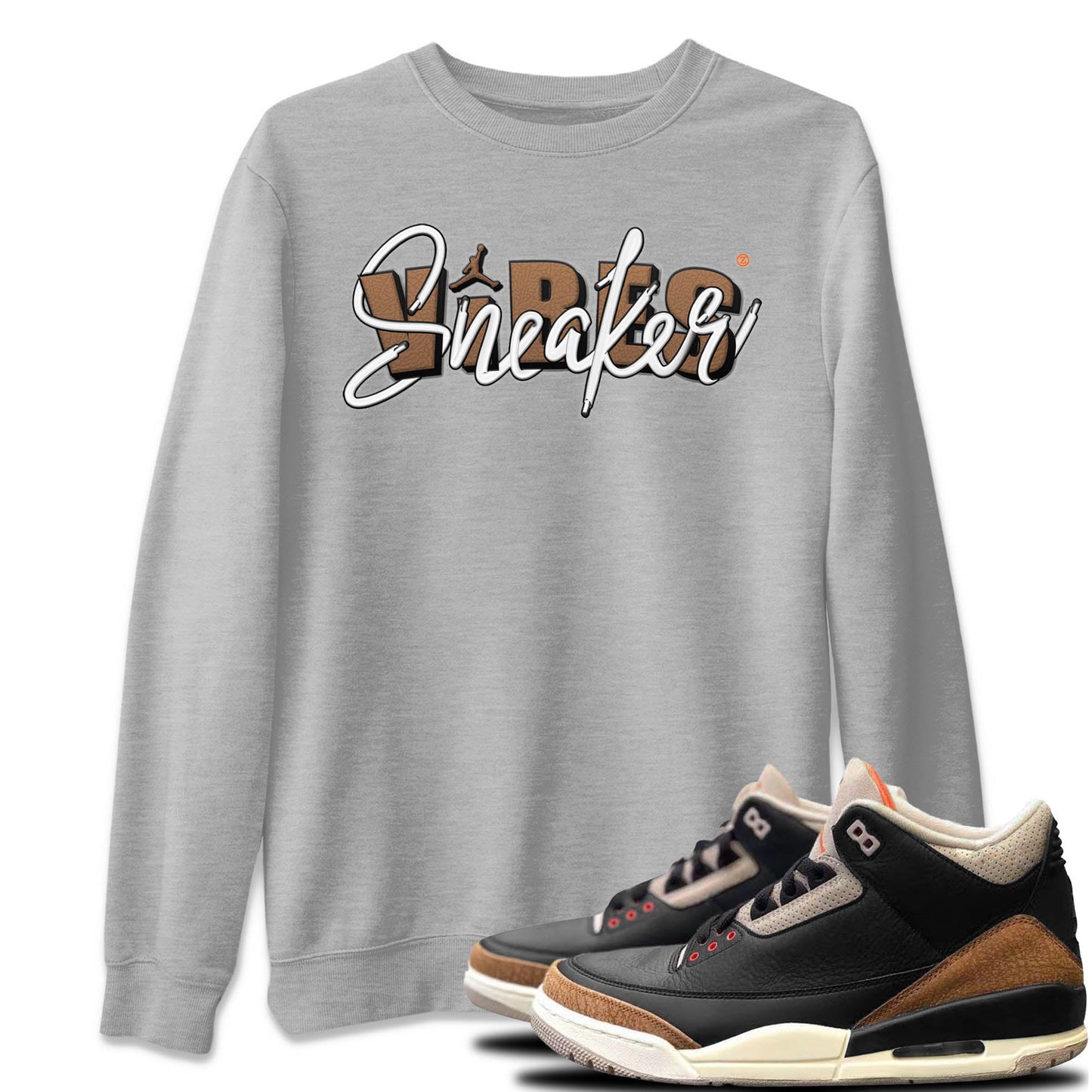 Jordan 3 Desert Elephant Sneaker Matching T-Shirt Sneaker Vibes Sneaker Tees Jordan 3 Desert Elephant Sneaker Release Tees Crew Neck Tees