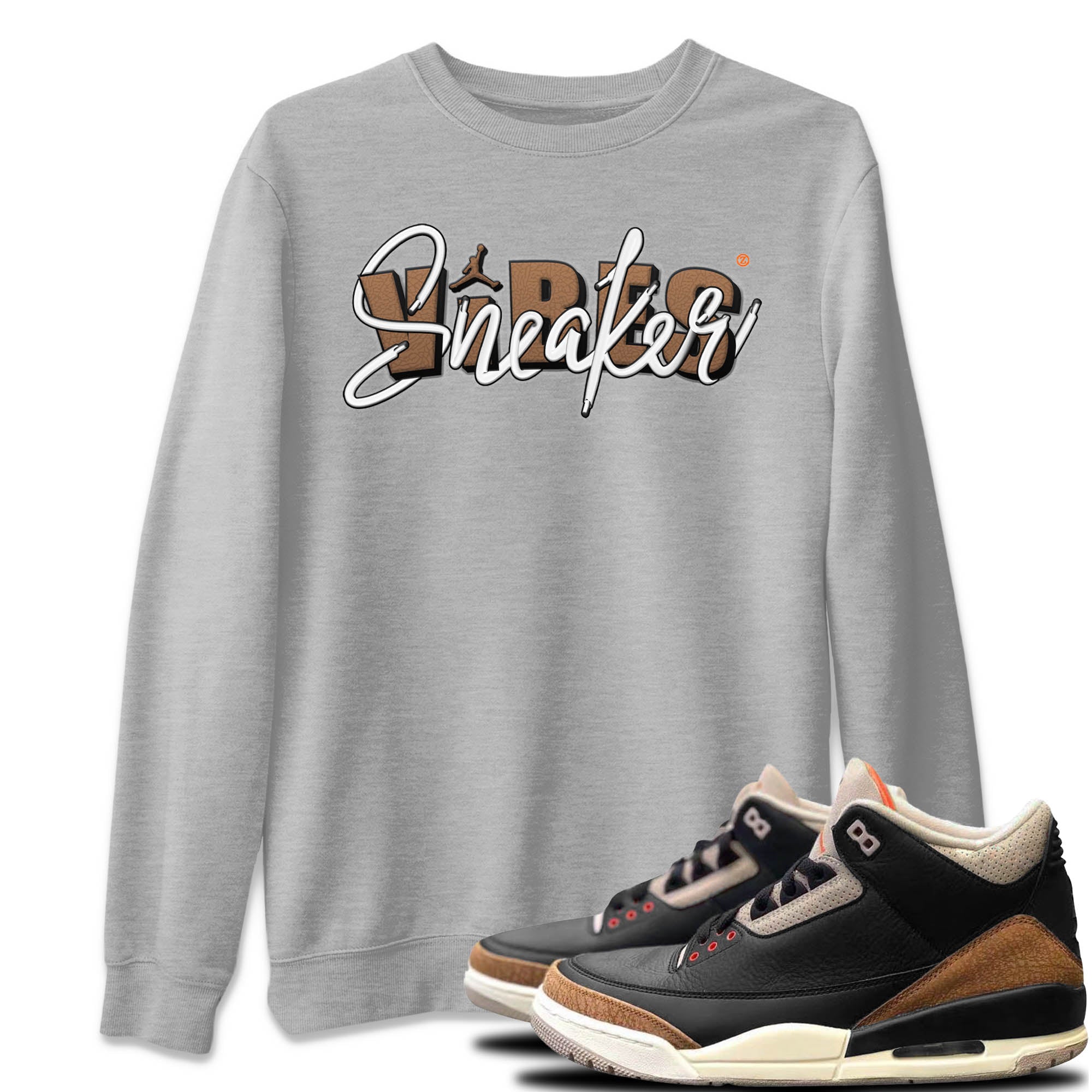 Jordan 3 Desert Elephant Sneaker Matching T-Shirt Sneaker Vibes Sneaker Tees Jordan 3 Desert Elephant Sneaker Release Tees Crew Neck Tees