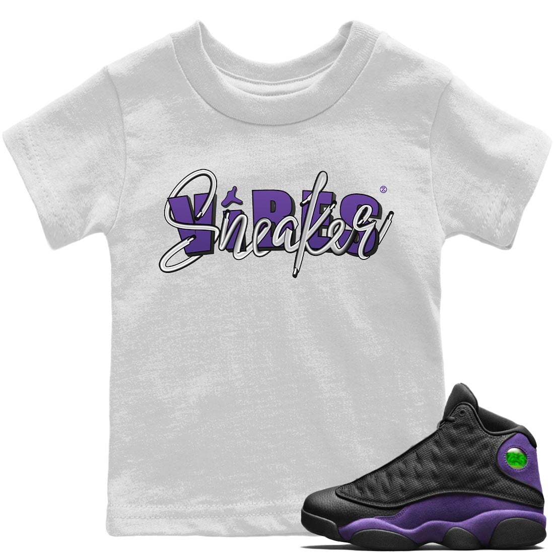 Jordan 13 Court Purple Sneaker Matching T-Shirt Sneaker Vibes Sneaker Tees Jordan 13 Court Purple Sneaker Release Tees Kids Shirts