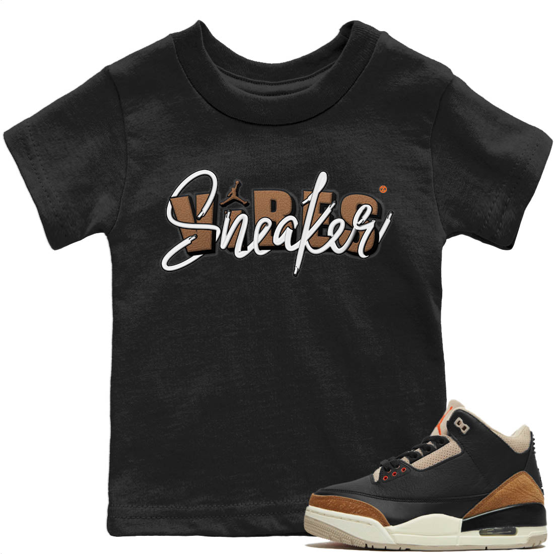 Jordan 3 Desert Elephant Sneaker Matching T-Shirt Sneaker Vibes Sneaker Tees Jordan 3 Desert Elephant Sneaker Release Tees Kids Shirts