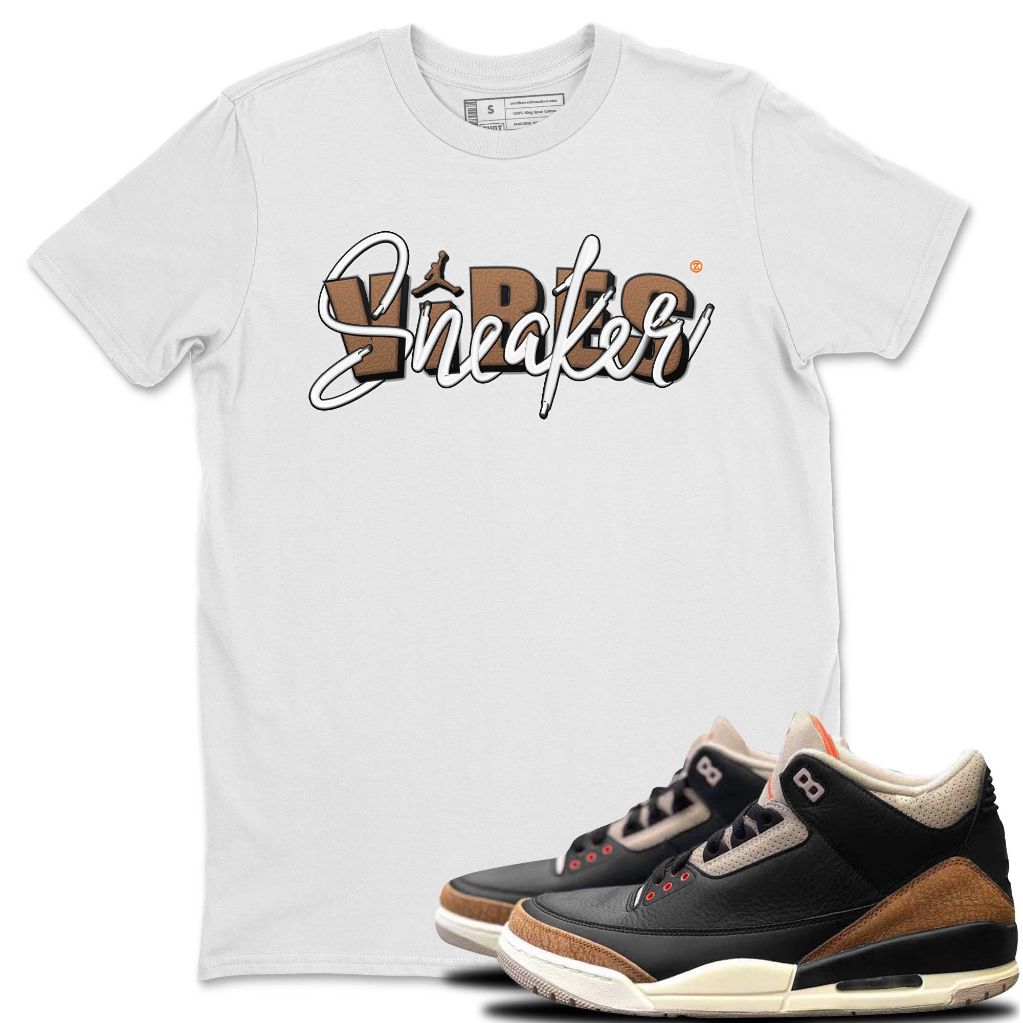 Jordan 3 Desert Elephant Sneaker Matching T-Shirt Sneaker Vibes Sneaker Tees Jordan 3 Desert Elephant Sneaker Release Tees Crew Neck Tees