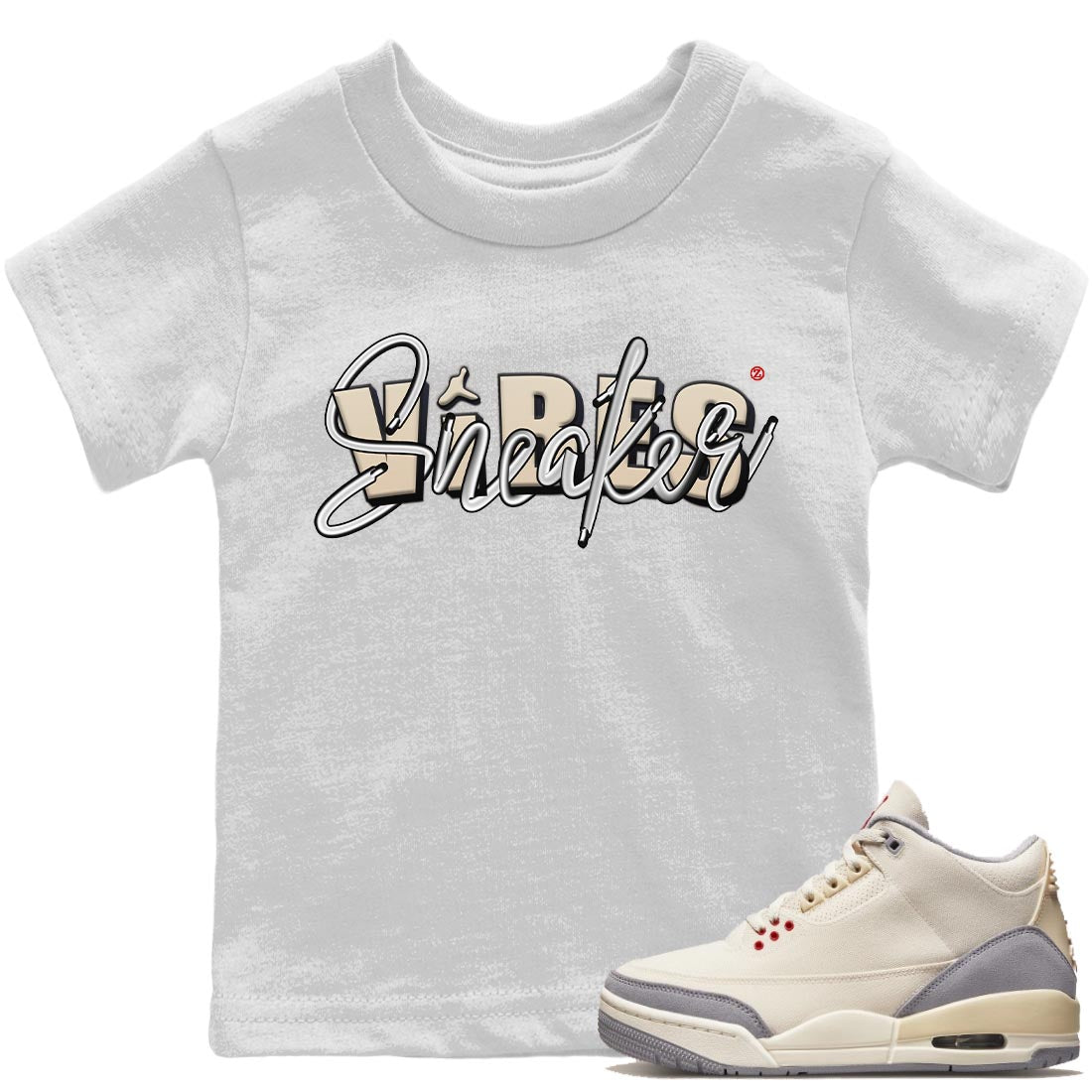 Jordan 3 Muslin Sneaker Matching T-Shirt Sneaker Vibes Sneaker Tees Jordan 3 Muslin Sneaker Release Tees Kids Shirts