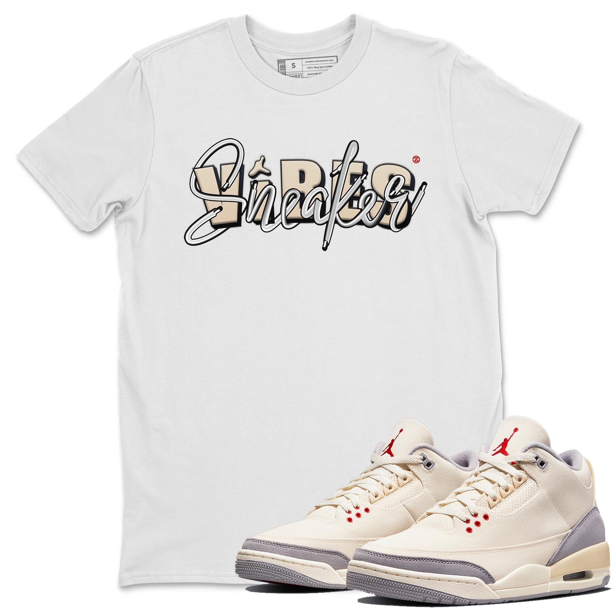 Jordan 3 Muslin Shirt To Match Jordans Sneaker Vibes Sneaker Tees Jordan 3 Muslin Drip Gear Zone Sneaker Matching Clothing Unisex Shirts