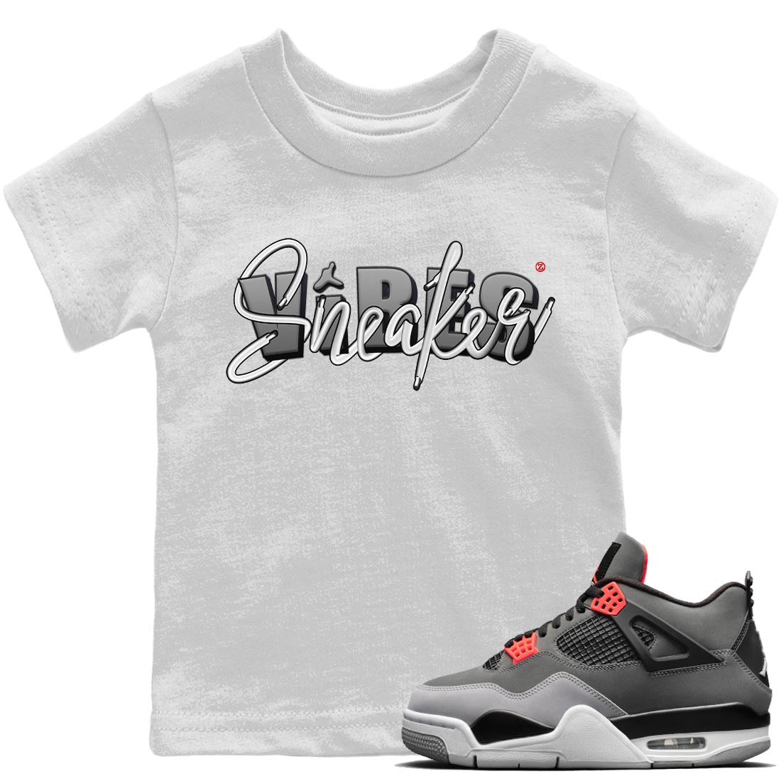 Jordan 4 Infrared Sneaker Matching T-Shirt Sneaker Vibes Sneaker Tees Jordan 4 Infrared Sneaker Release Tees Kids Shirts
