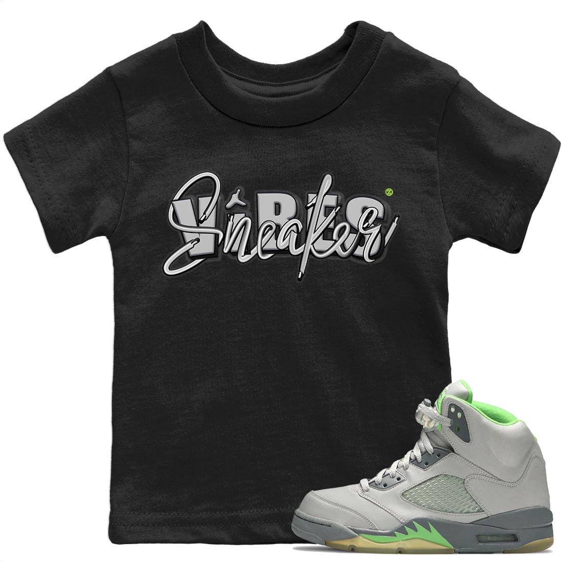Jordan 5 Green Bean Sneaker Matching T-Shirt Sneaker Vibes Sneaker Tees Jordan 5 Green Bean Sneaker Release Tees Kids Shirts