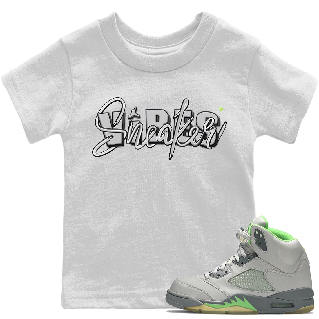 Jordan 5 Green Bean Sneaker Matching T-Shirt Sneaker Vibes Sneaker Tees Jordan 5 Green Bean Sneaker Release Tees Kids Shirts