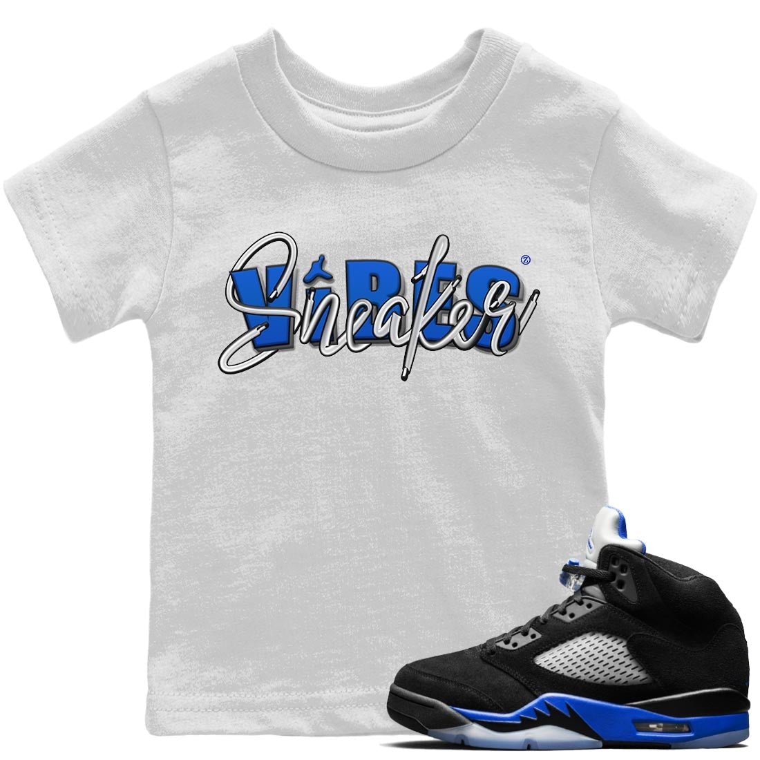Jordan 5 Racer Blue Sneaker Matching T-Shirt Sneaker Vibes Sneaker Tees Jordan 5 Racer Blue Sneaker Release Tees Kids Shirts