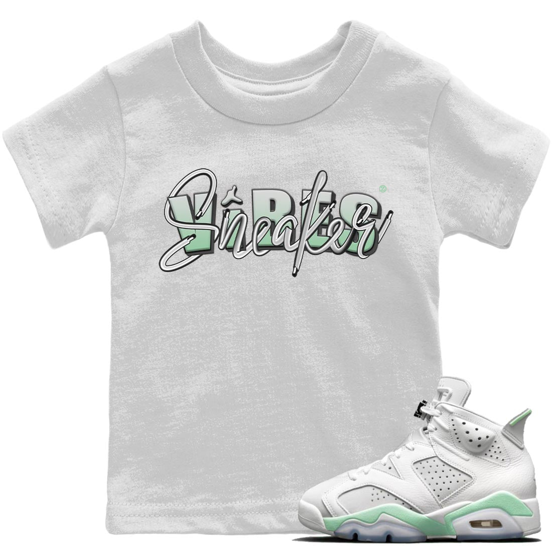 Jordan 6 Mint Foam Sneaker Matching T-Shirt Sneaker Vibes Sneaker Tees Jordan 6 Mint Foam Sneaker Release Tees Kids Shirts