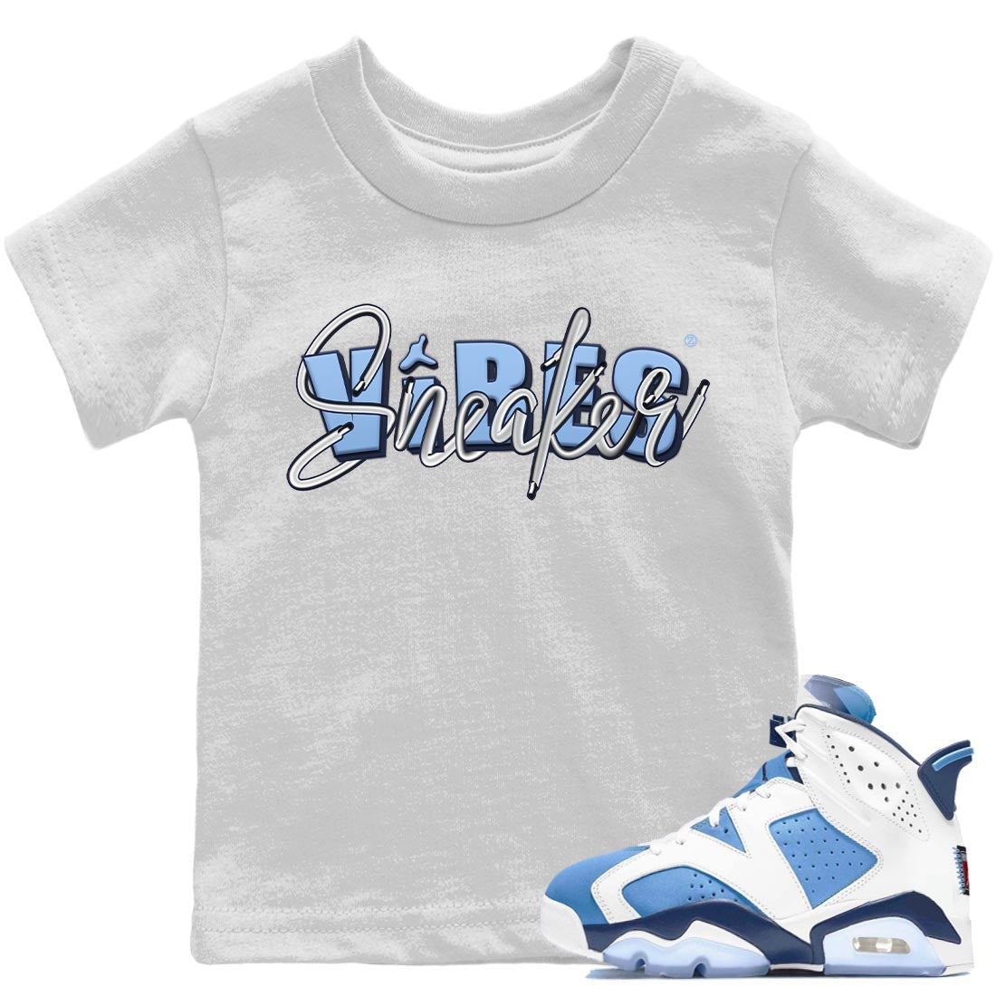 Jordan 6 UNC Shirt To Match Jordans Sneaker Vibes Sneaker Tees Jordan 6 UNC Drip Gear Zone Sneaker Matching Clothing Kids Shirts