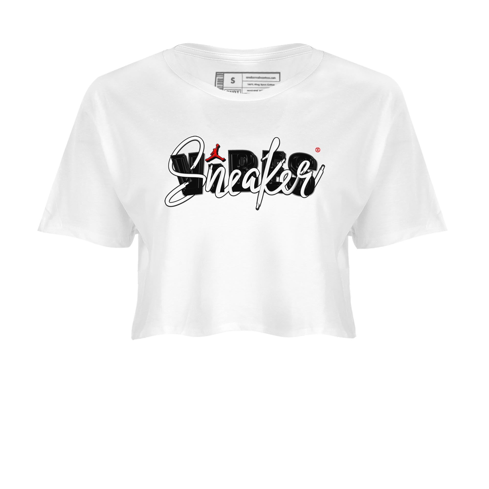 Yeezy 350 Bred shirt to match jordans Sneaker Vibes Streetwear Sneaker Shirt Yeezy Boost 350 V2 Bred Drip Gear Zone Sneaker Matching Clothing White 2 Crop T-Shirt