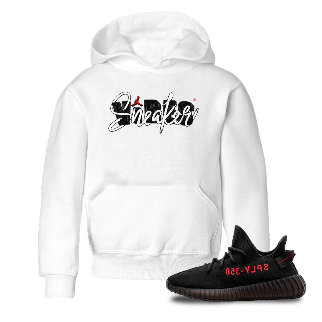 Yeezy 350 Bred shirt to match jordans Sneaker Vibes Streetwear Sneaker Shirt Yeezy Boost 350 V2 Bred Drip Gear Zone Sneaker Matching Clothing Baby Toddler White 1 T-Shirt