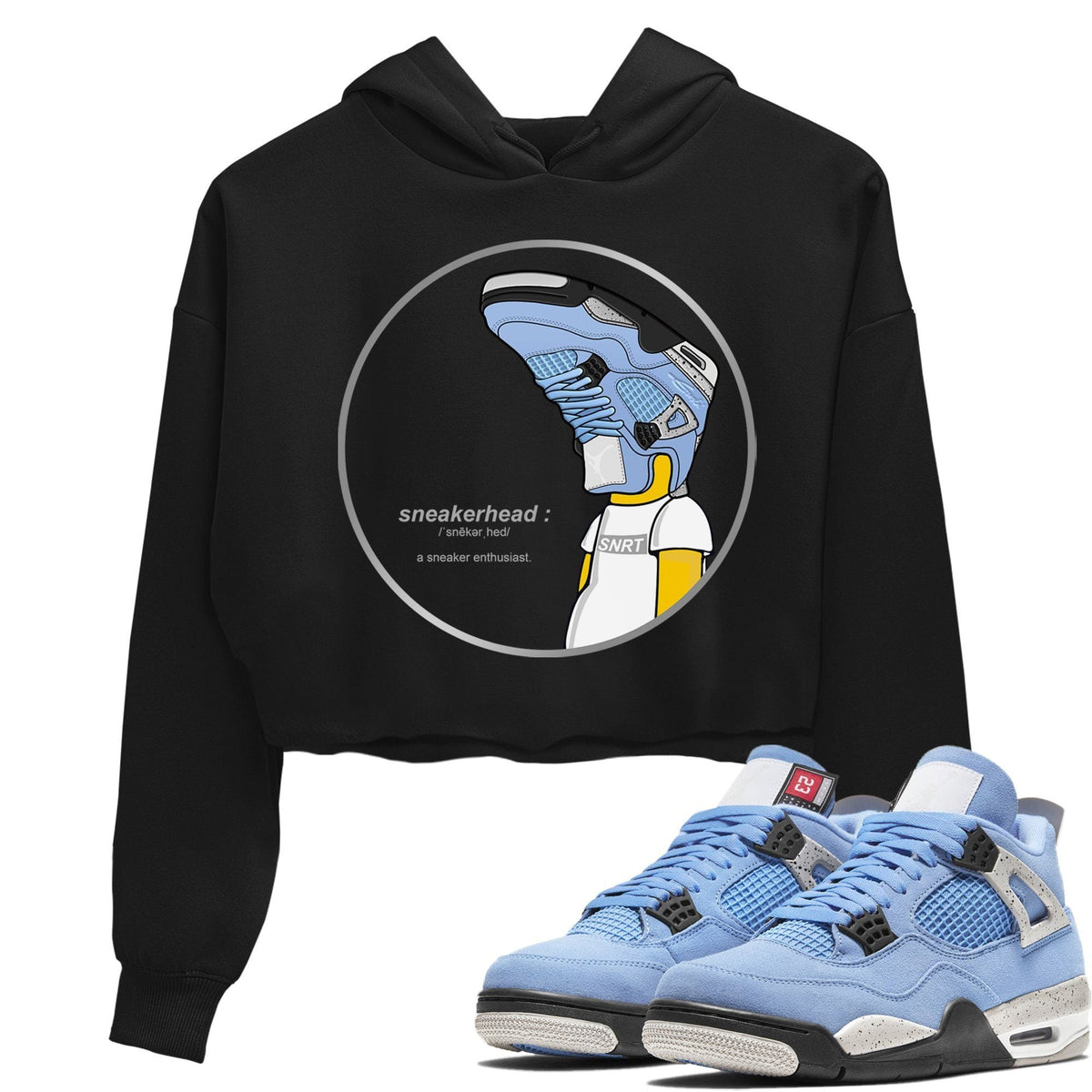 Jordan 4 University Blue Sneaker Matching T-Shirt Sneakerhead Sneaker Tees Jordan 4 University Blue Sneaker Release Tees Women's Shirts