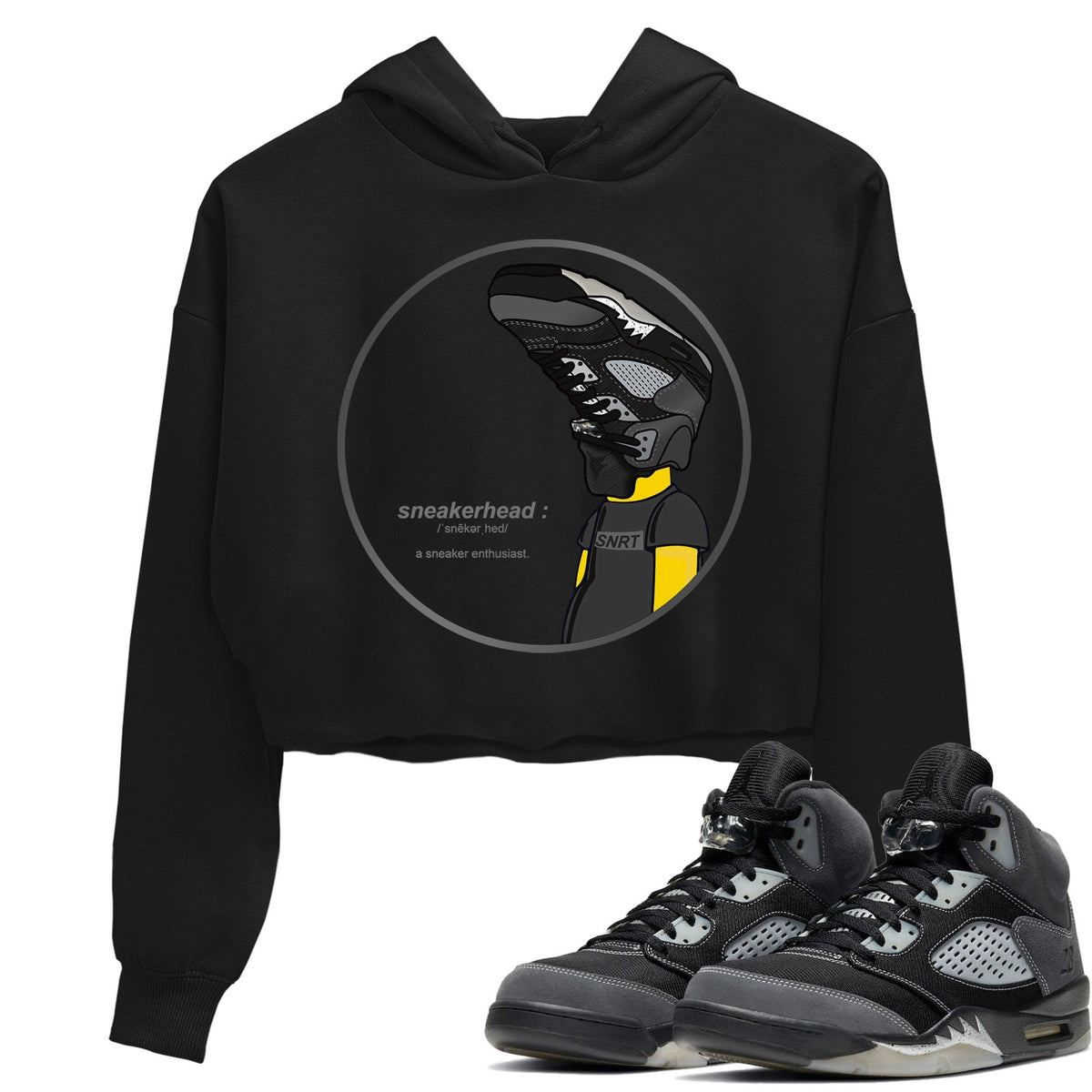 Jordan 5 Anthracite Sneaker Matching T-Shirt Sneakerhead Sneaker Tees Jordan 5 Anthracite Sneaker Release Tees Women's Shirts