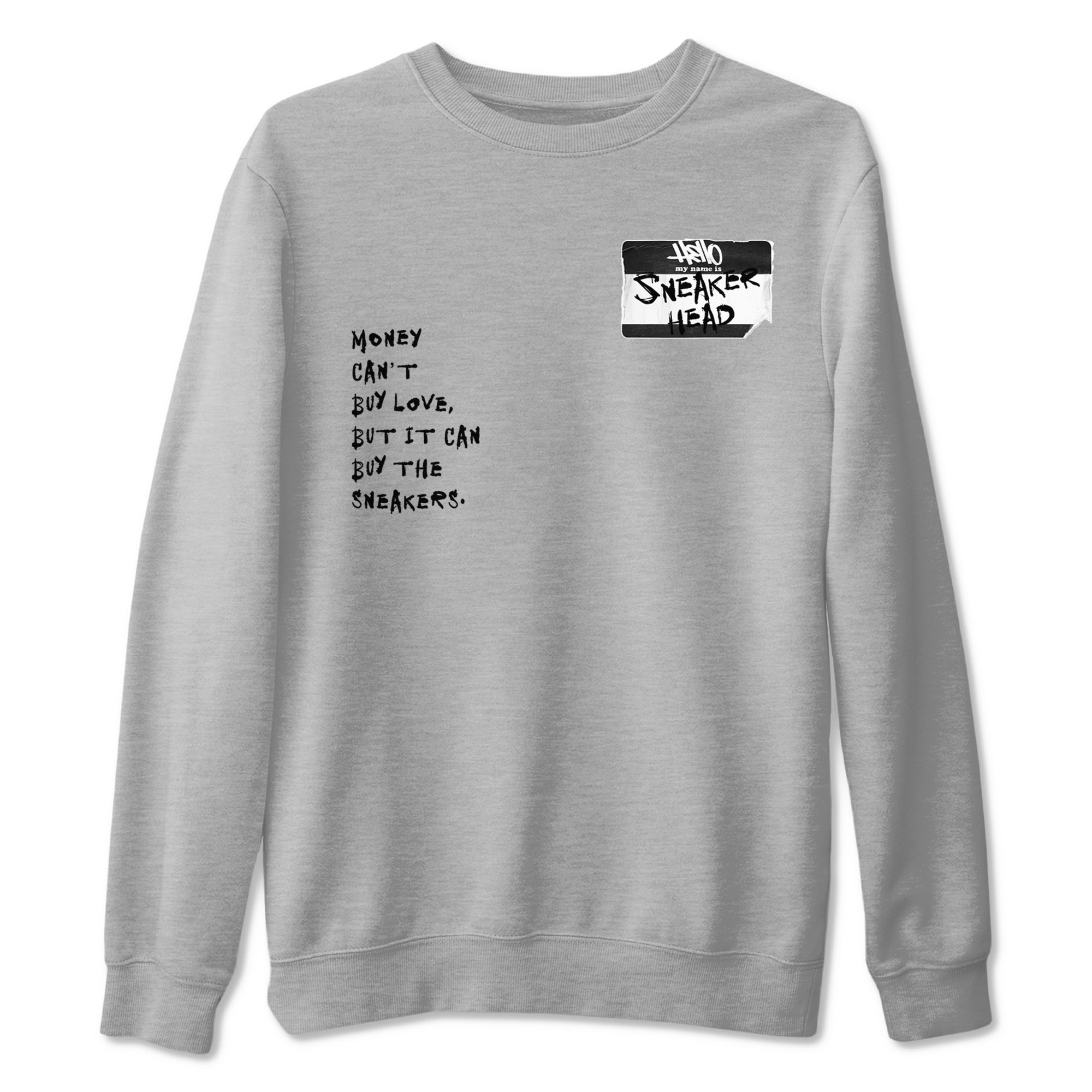 Air Jordan 1 High OG Black White shirt to match jordans streetwear brand Sneakerhead Badge sneaker tees Air Jordan 1 Black White Drip Gear Zone unisex cotton Heather Grey 2 crew neck shirt