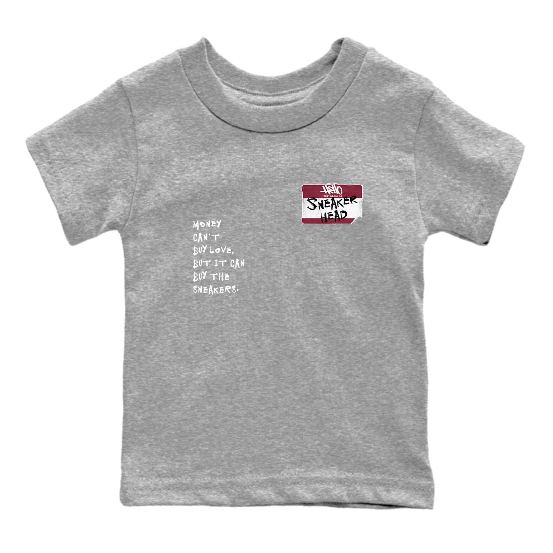 1s Metallic Burgundy shirt to match jordans streetwear brand Sneakerhead Badge sneaker tees Air Jordan 1 Metallic Burgundy Drip Gear Zone baby toddler Heather Grey 2 cotton Shirt