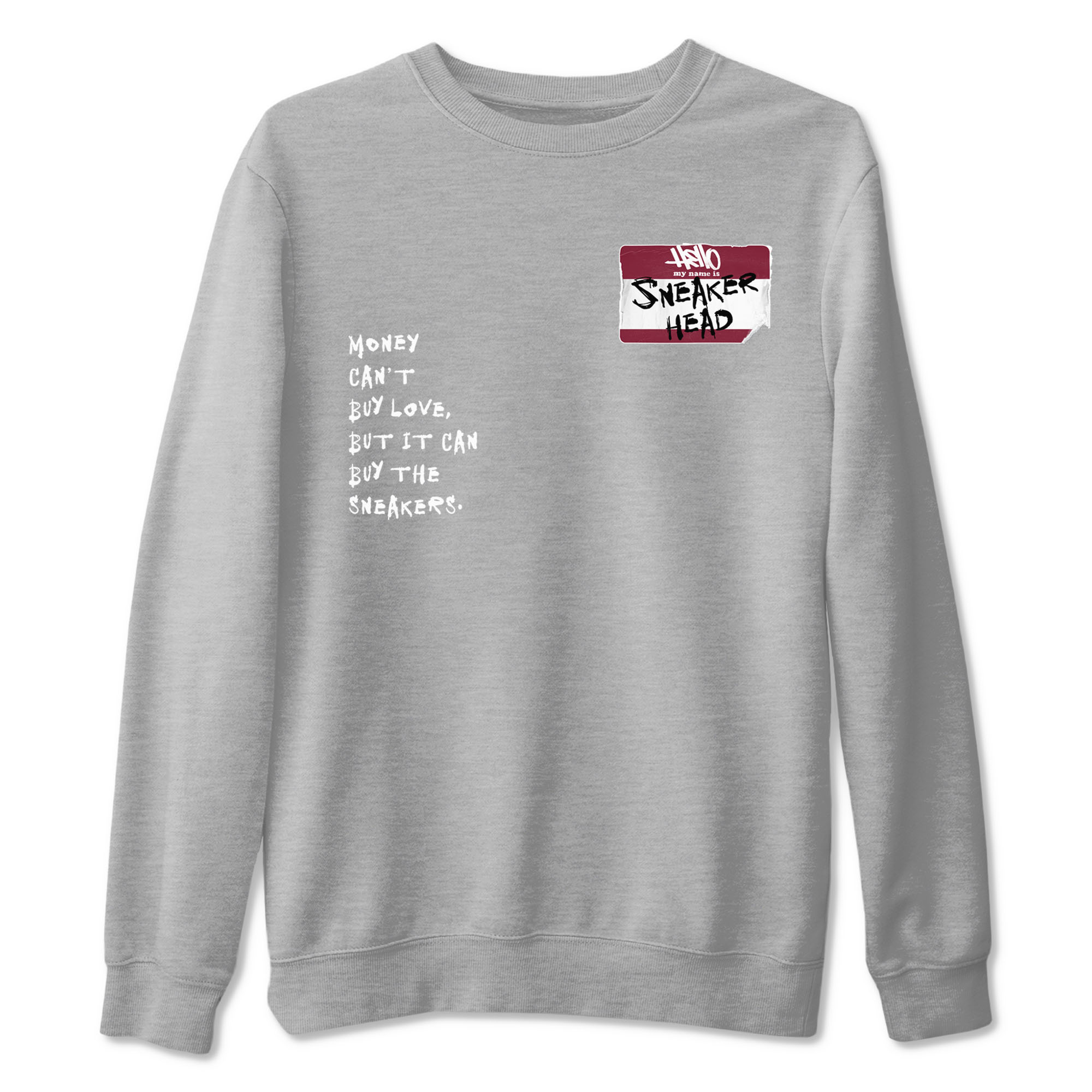 1s Metallic Burgundy shirt to match jordans streetwear brand Sneakerhead Badge sneaker tees Air Jordan 1 Metallic Burgundy Drip Gear Zone unisex cotton Heather Grey 2 crew neck shirt