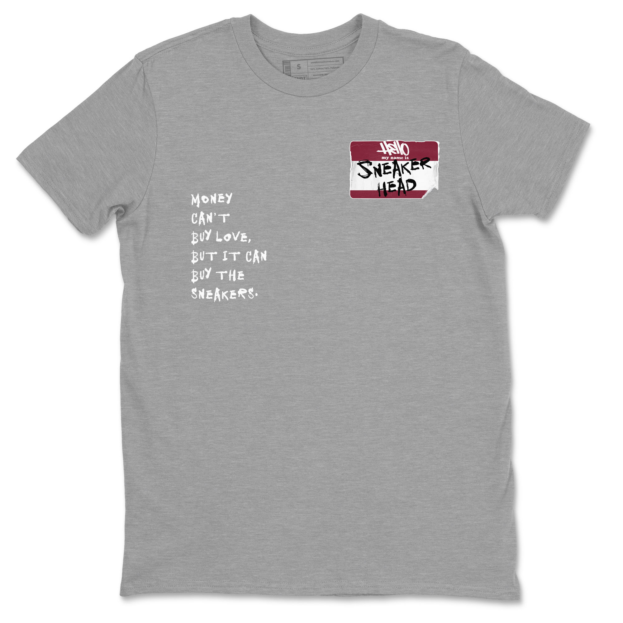1s Metallic Burgundy shirt to match jordans streetwear brand Sneakerhead Badge sneaker tees Air Jordan 1 Metallic Burgundy Drip Gear Zone unisex cotton Heather Grey 2 crew neck shirt