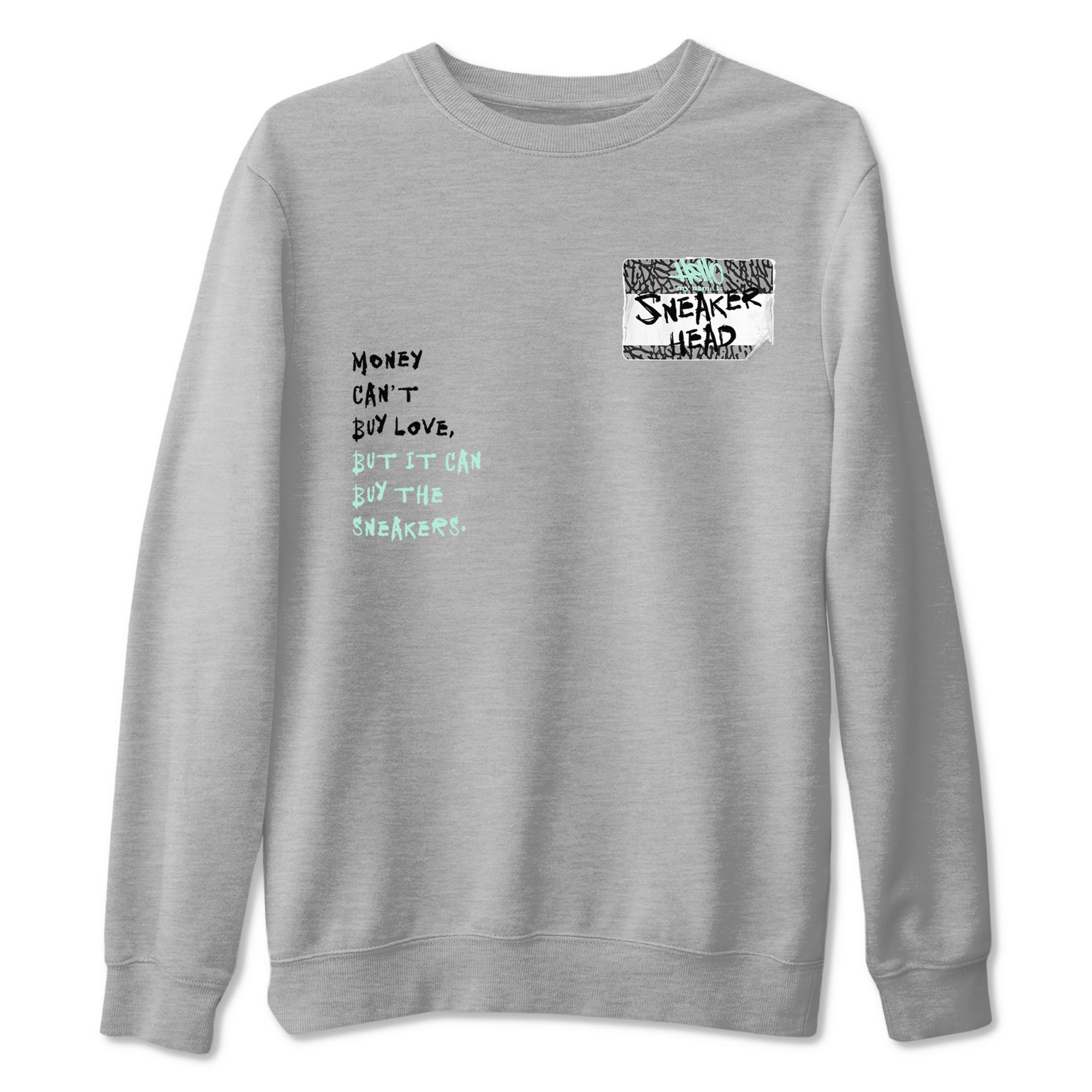 3s Green Glow shirt to match jordans Sneakerhead Badge sneaker tees Air Jordan 3 Green Glow Drip Gear Zone unisex cotton Heather Grey 2 crew neck shirt
