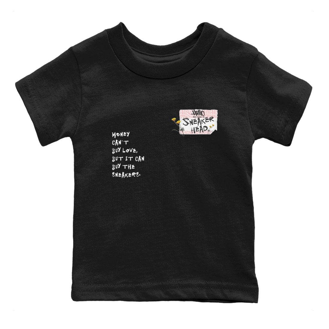 Air Jordan 3 GS Vintage Floral shirt to match jordans Sneakerhead Badge sneaker tees 3s Vintage Floral Drip Gear Zone baby toddler Black 2 cotton Shirt