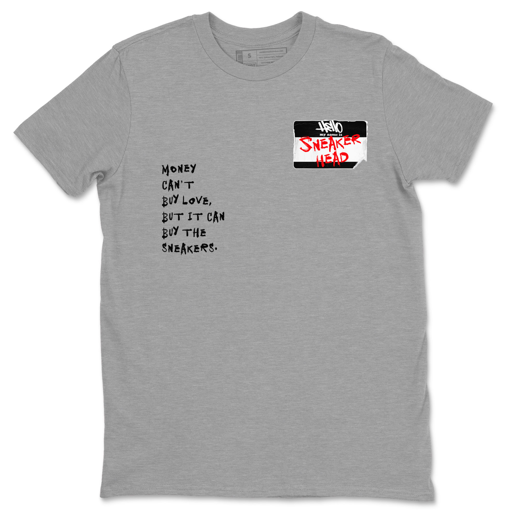4s Bred Reimagined shirt to match jordans streetwear brand Sneakerhead Badge sneaker tees Air Jordan 4 Bred Reimagined Drip Gear Zone unisex cotton Heather Grey 2 crew neck shirt