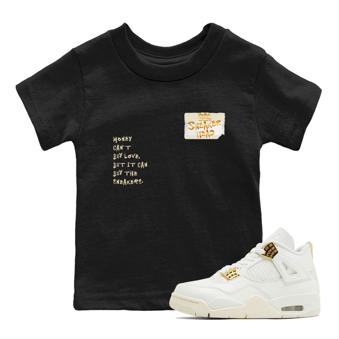 4 Sail shirt to match jordans Sneakerhead Badge sneaker tees Air Jordan 4 Sail Drip Gear Zone Streetwear baby toddler Black 1 cotton Shirt