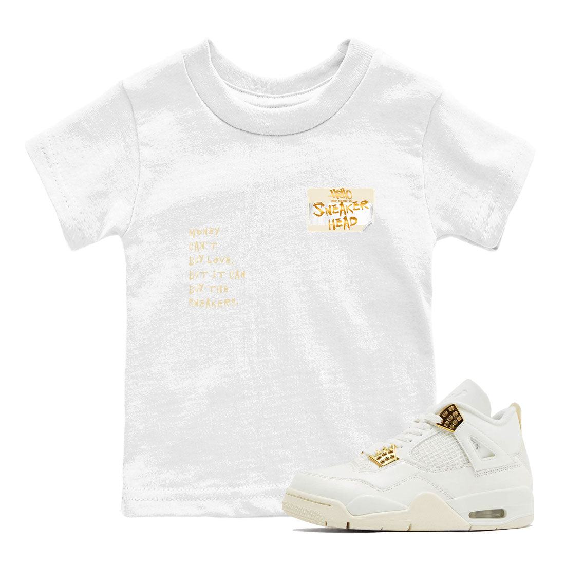 4 Sail shirt to match jordans Sneakerhead Badge sneaker tees Air Jordan 4 Sail Drip Gear Zone Streetwear baby toddler White 1 cotton Shirt