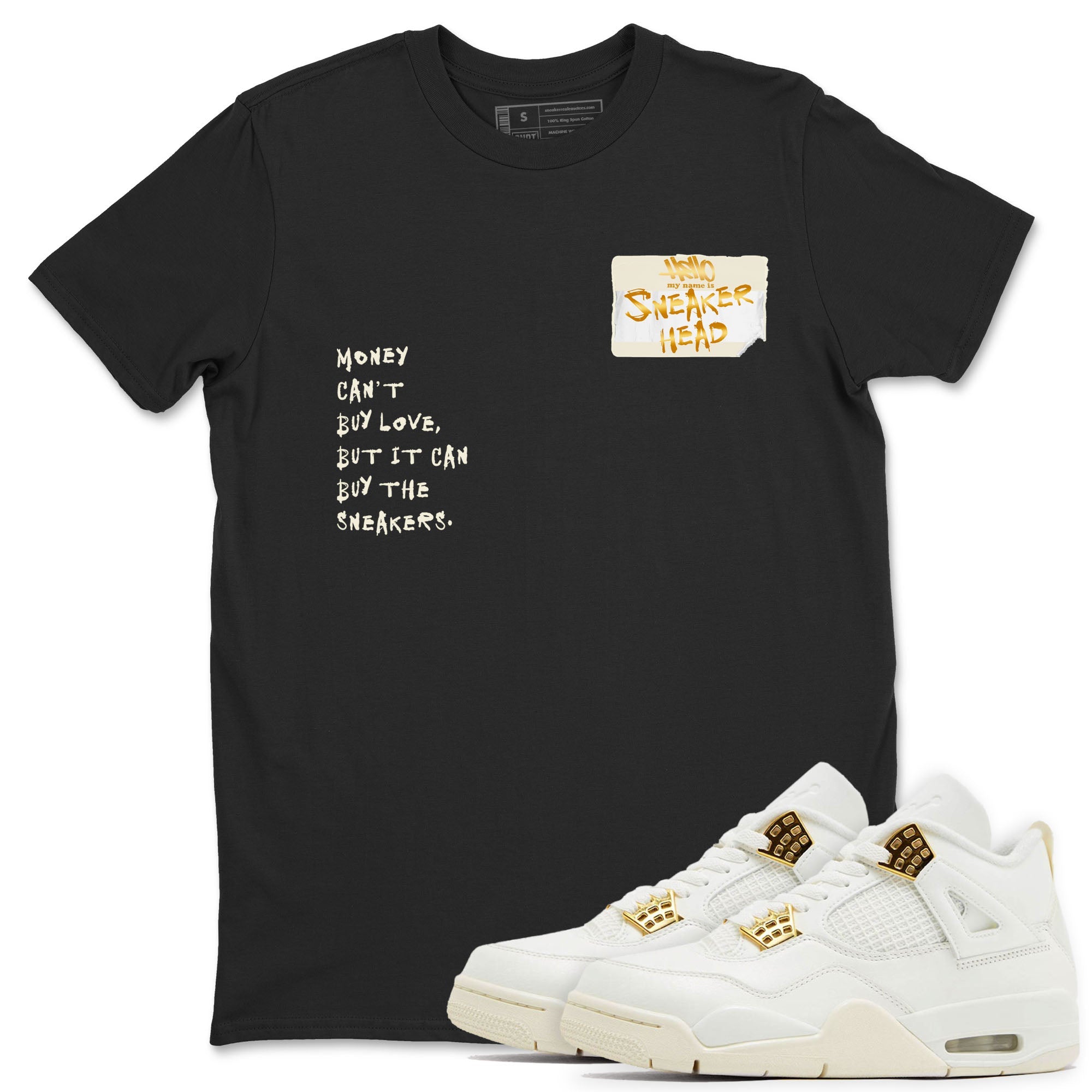 4 Sail shirt to match jordans Sneakerhead Badge sneaker tees Air Jordan 4 Sail Drip Gear Zone Streetwear unisex cotton Black 1 crew neck shirt