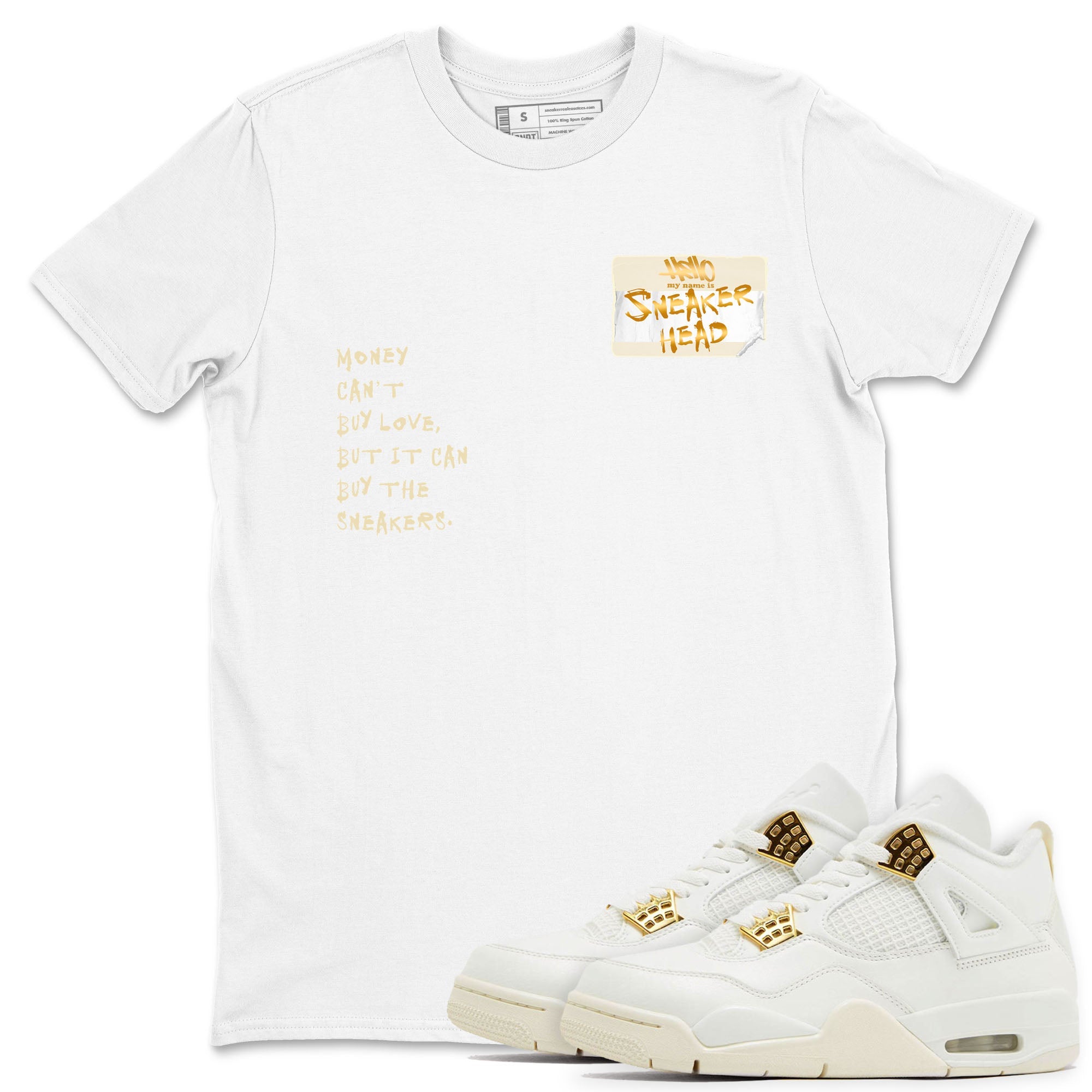 4 Sail shirt to match jordans Sneakerhead Badge sneaker tees Air Jordan 4 Sail Drip Gear Zone Streetwear unisex cotton White 1 crew neck shirt