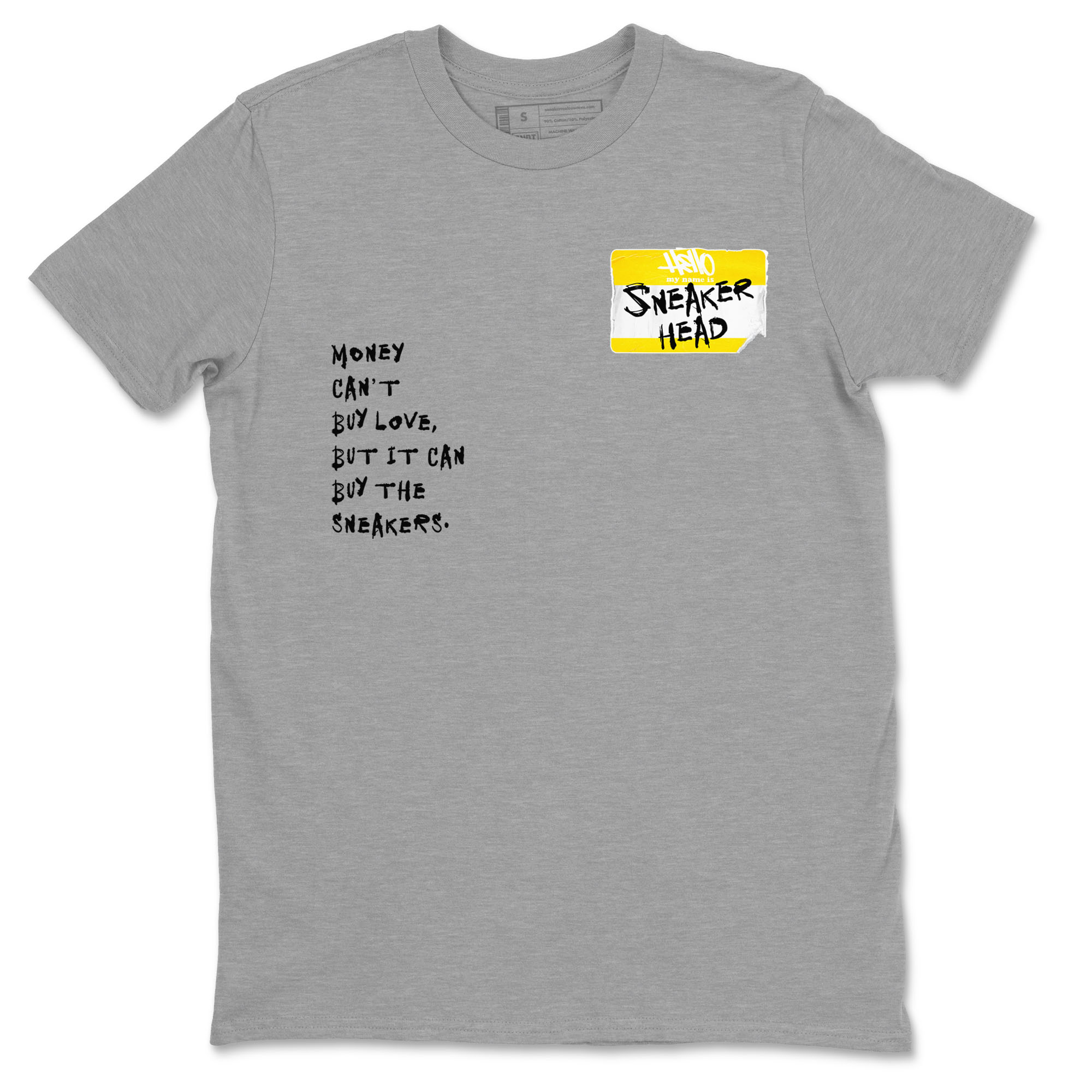 4s Vivid Sulfur shirt to match jordans Sneakerhead Badge sneaker tees Air Jordan 4 Vivid Sulfur Drip Gear Zone unisex cotton Heather Grey 2 crew neck shirt