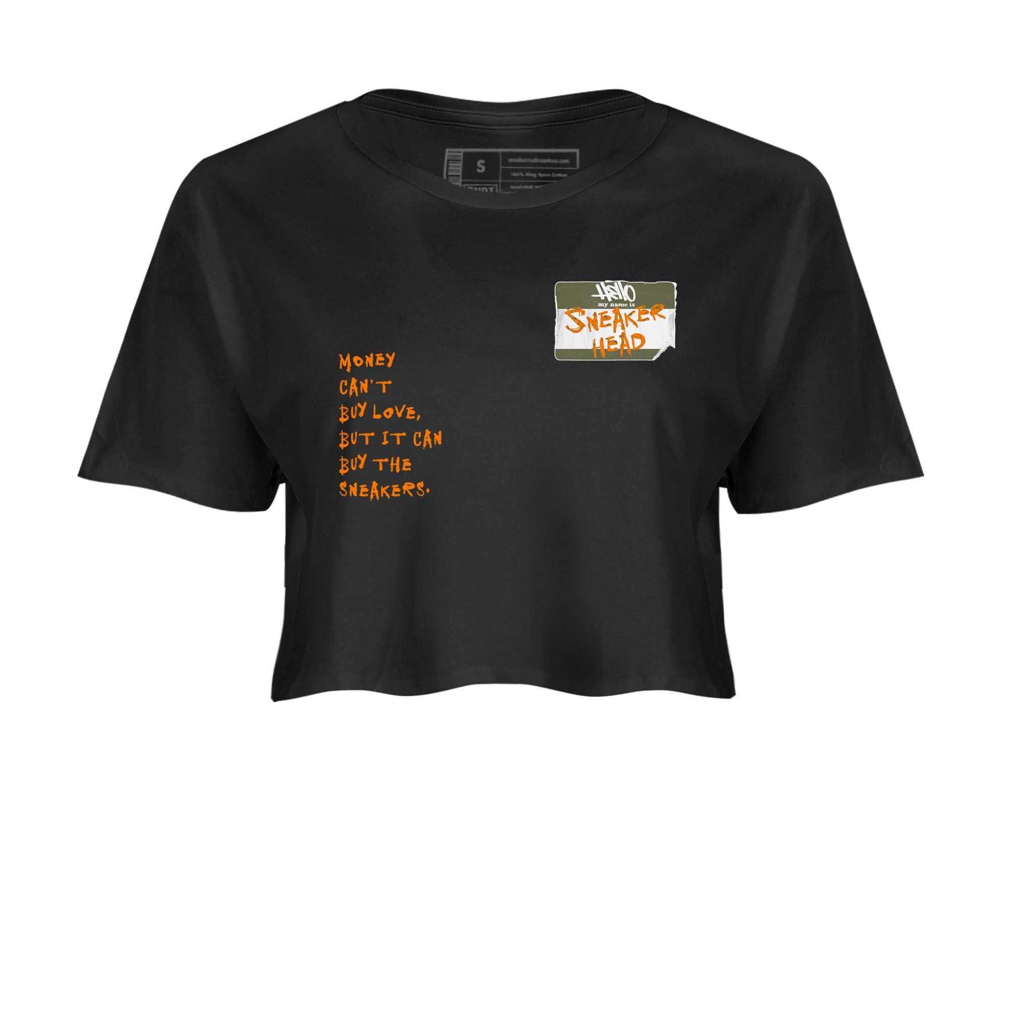 Air Jordan 5 Olive shirt to match jordans streetwear brand Sneakerhead Badge sneaker tees 5s Olive Drip Gear Zone Black 2 crop length shirt