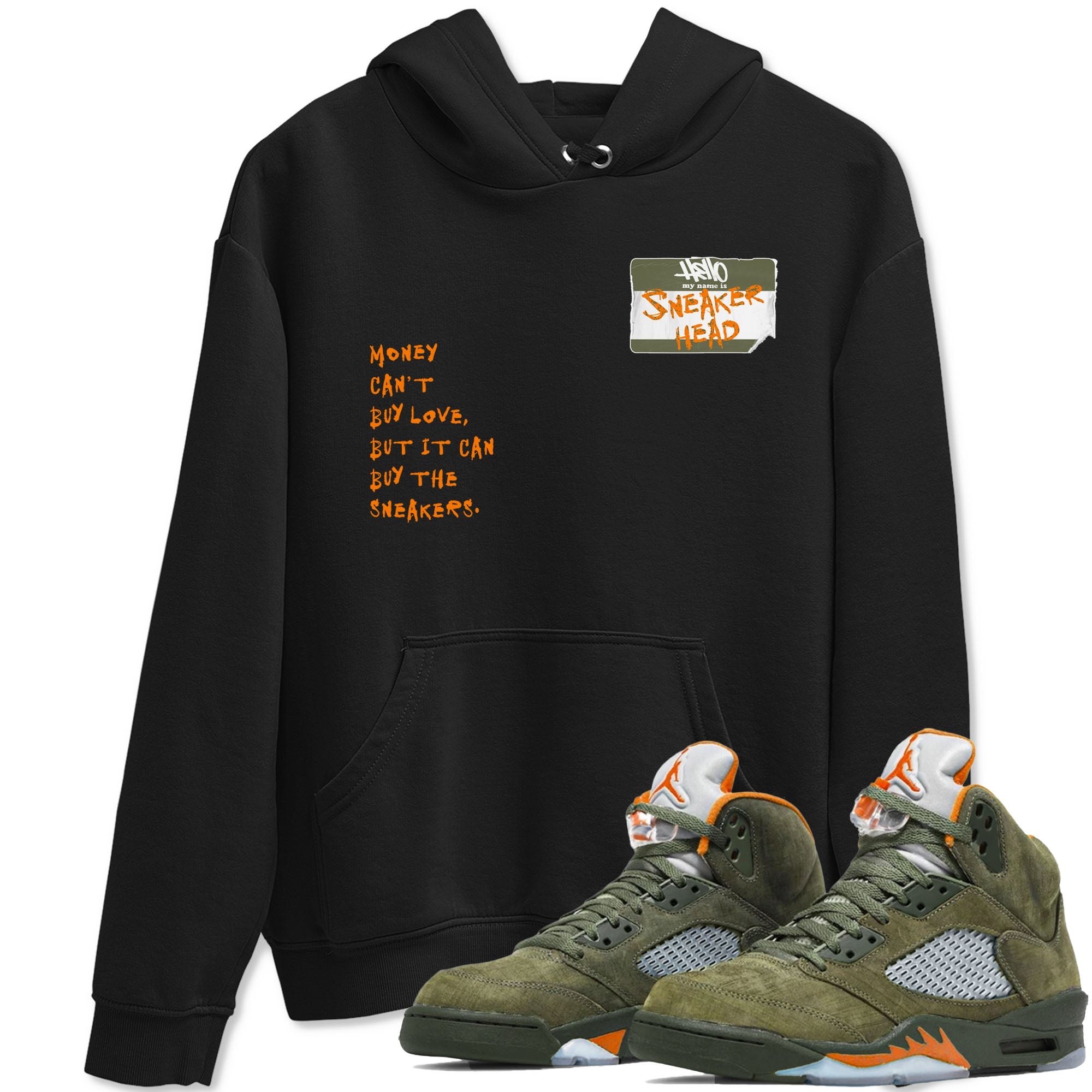 Air Jordan 5 Olive shirt to match jordans streetwear brand Sneakerhead Badge sneaker tees 5s Olive Drip Gear Zone unisex cotton Black 1 crew neck shirt