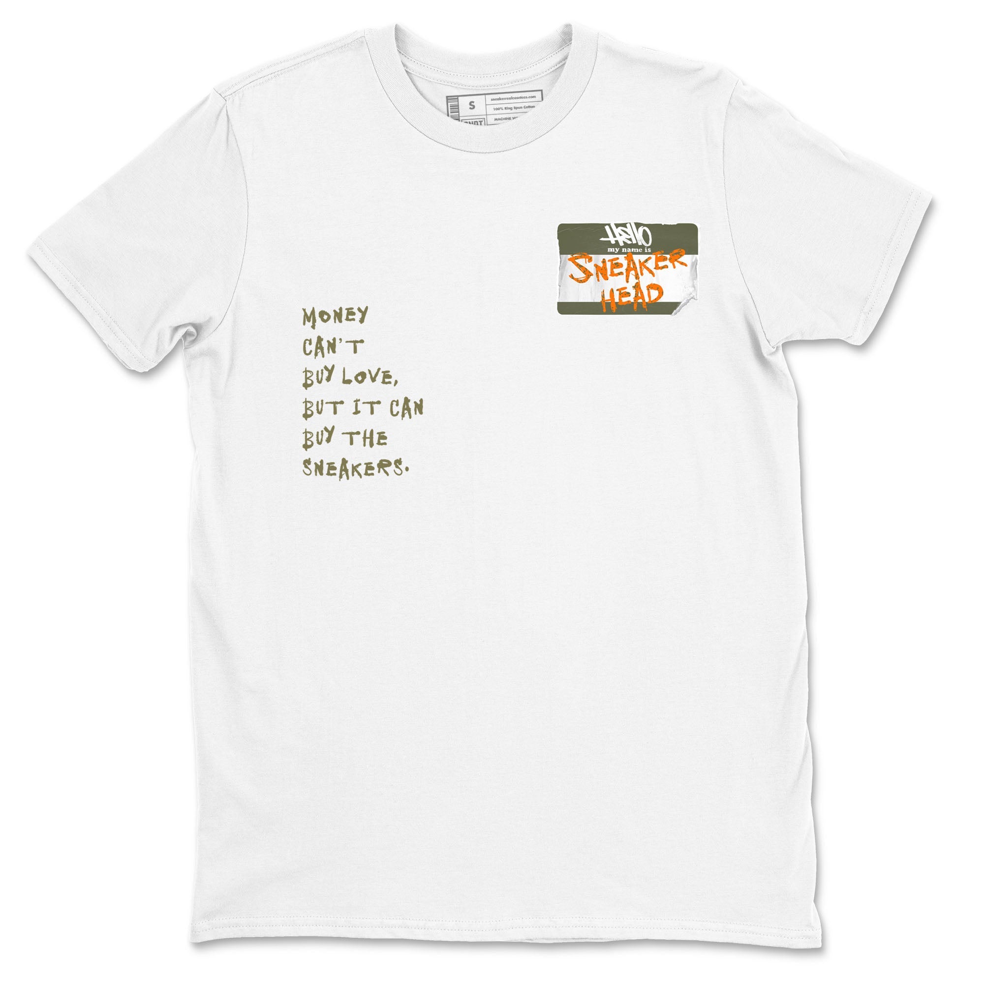 Air Jordan 5 Olive shirt to match jordans streetwear brand Sneakerhead Badge sneaker tees 5s Olive Drip Gear Zone unisex cotton White 2 crew neck shirt