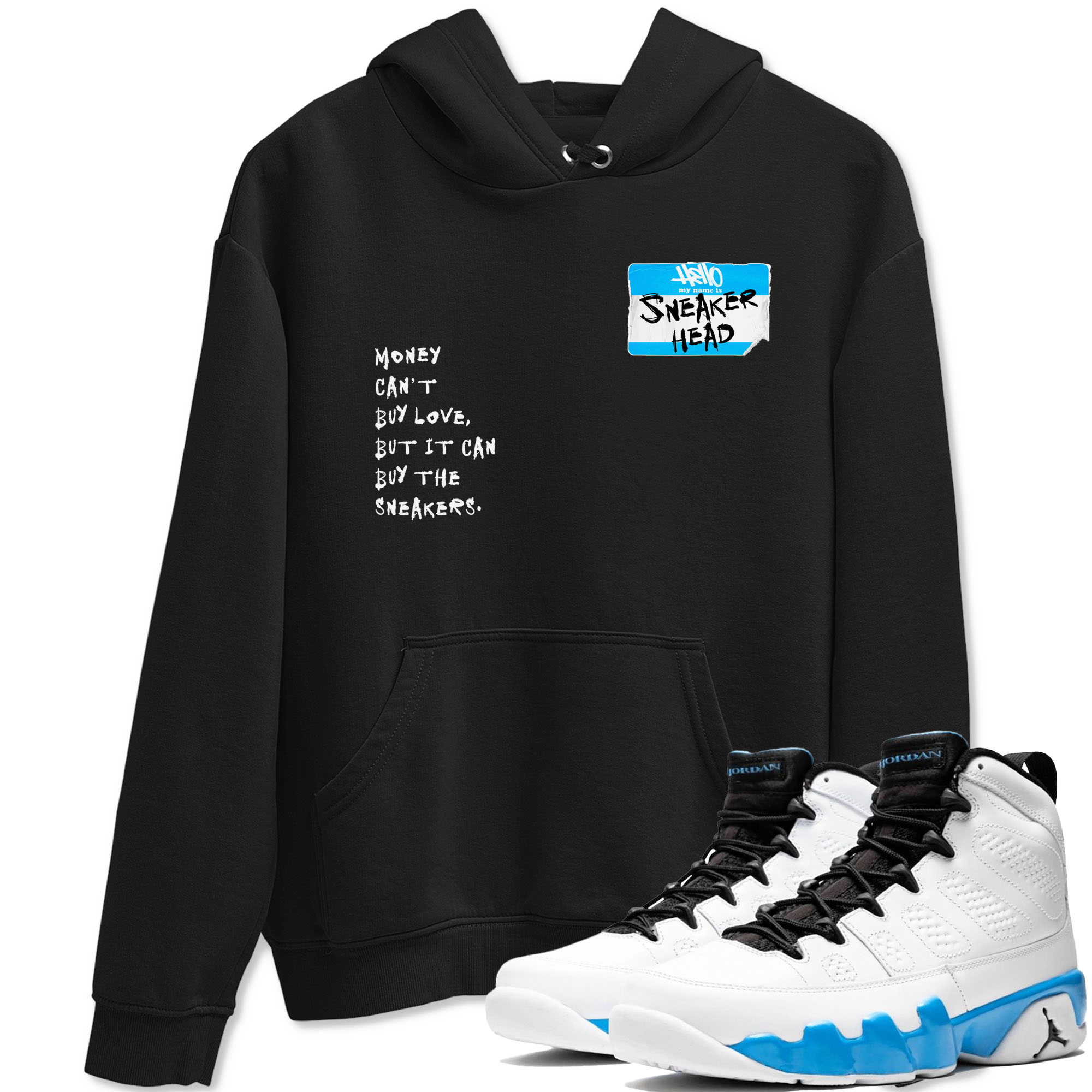 9s Powder Blue shirt to match jordans Sneakerhead Badge sneaker tees AJ9 Powder Blue Drip Gear Zone Streetwear unisex cotton Black 1 crew neck shirt