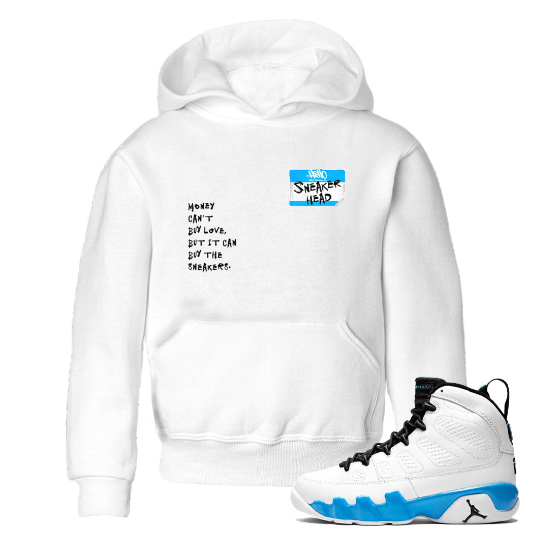 9s Powder Blue shirt to match jordans Sneakerhead Badge sneaker tees AJ9 Powder Blue Drip Gear Zone Streetwear baby toddler White 1 cotton Shirt