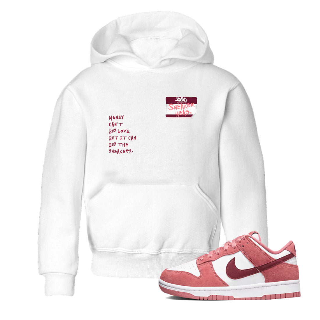 Dunk Valentine's Day shirt to match jordans Sneakerhead Badge sneaker tees Dunk Valentines Day Drip Gear Zone Streetwear baby toddler White 1 cotton Shirt