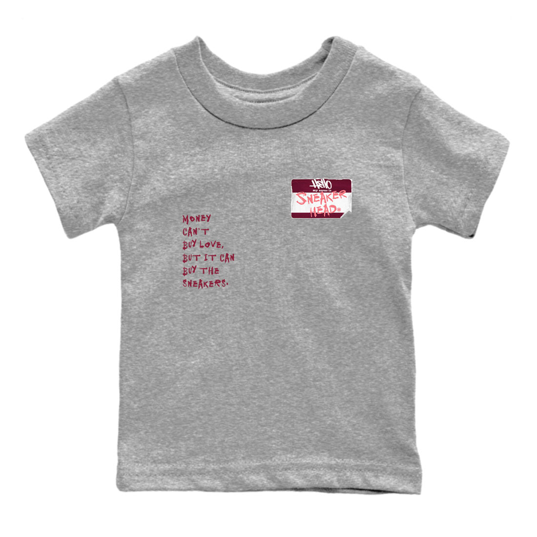 Dunk Valentine's Day shirt to match jordans Sneakerhead Badge sneaker tees Dunk Valentines Day Drip Gear Zone Streetwear baby toddler Heather Grey 2 cotton Shirt