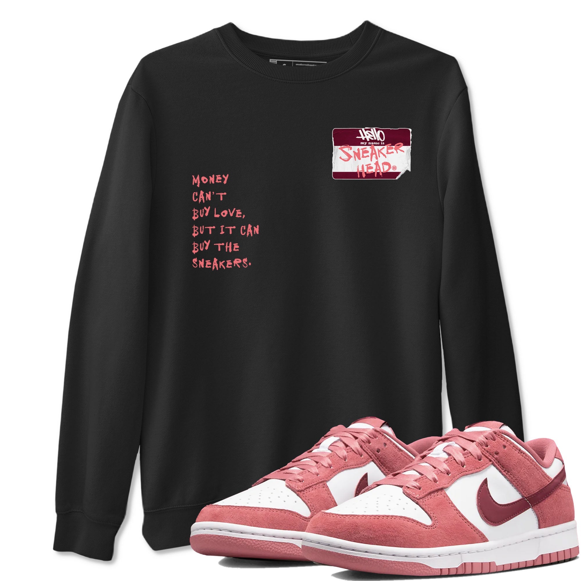 Dunk Valentine's Day shirt to match jordans Sneakerhead Badge sneaker tees Dunk Valentines Day Drip Gear Zone Streetwear unisex cotton Black 1 crew neck shirt