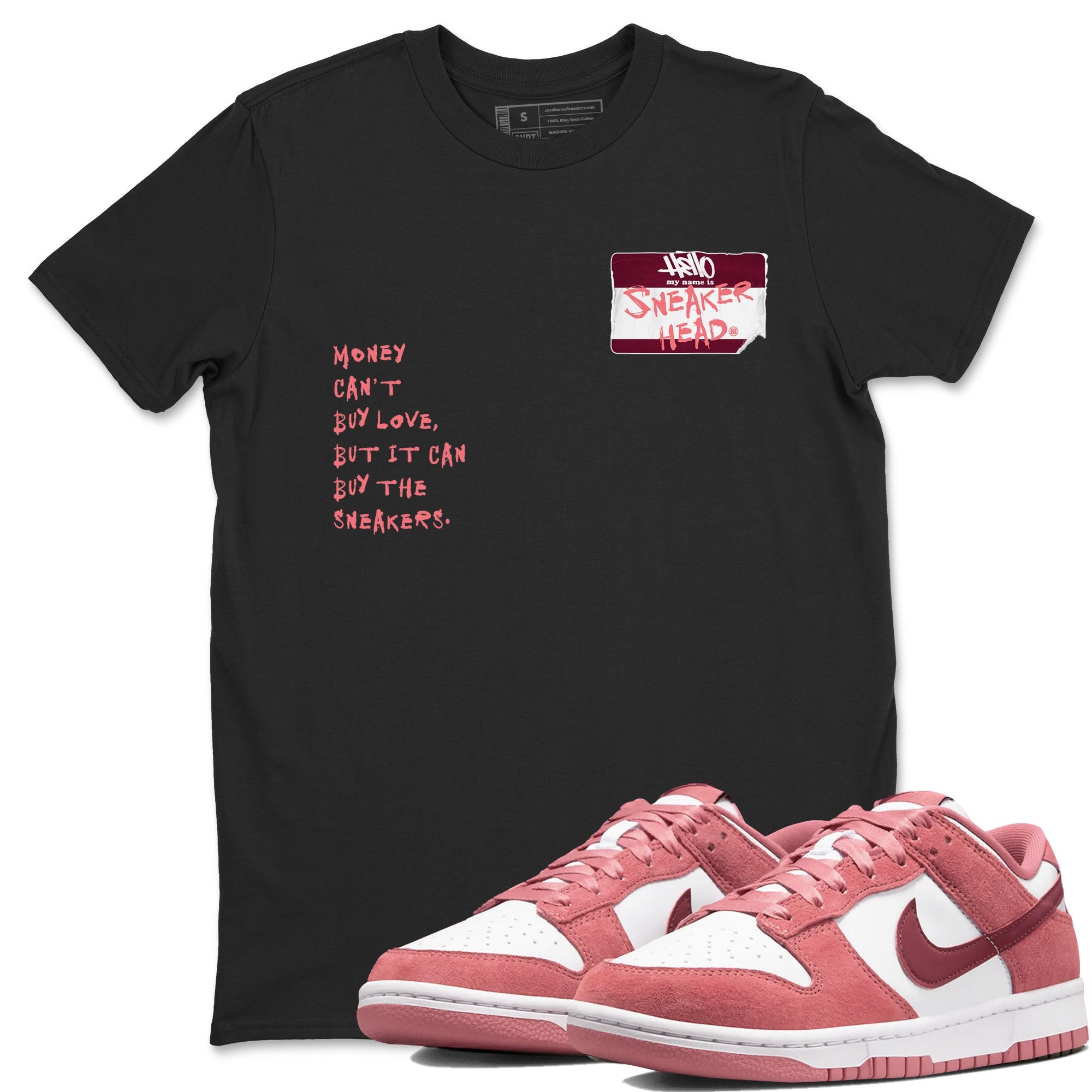 Dunk Valentine's Day shirt to match jordans Sneakerhead Badge sneaker tees Dunk Valentines Day Drip Gear Zone Streetwear unisex cotton Black 1 crew neck shirt