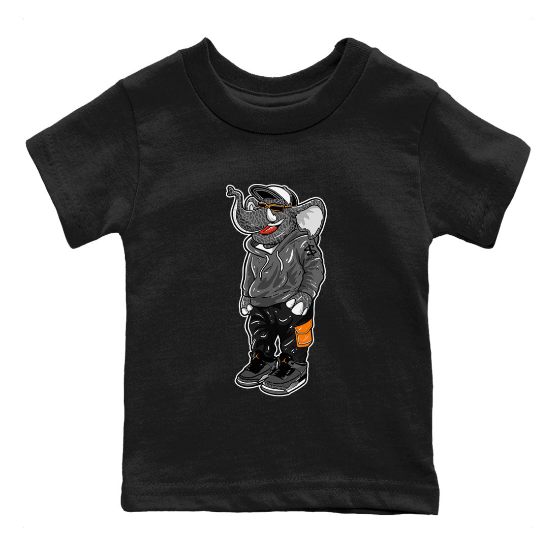 Air Jordan 3 Fear shirt to match jordans Sneakerhead Elephant sneaker matching t-shirt 3s Fear Drip Gear Zone Baby Toddler Black 2 T-Shirt