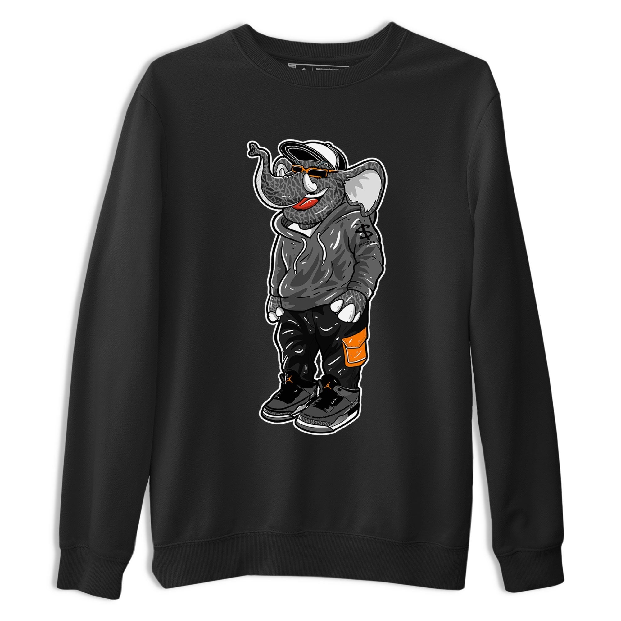 Air Jordan 3 Fear shirt to match jordans Sneakerhead Elephant sneaker matching t-shirt 3s Fear Drip Gear Zone Unisex Black 2 T-Shirt