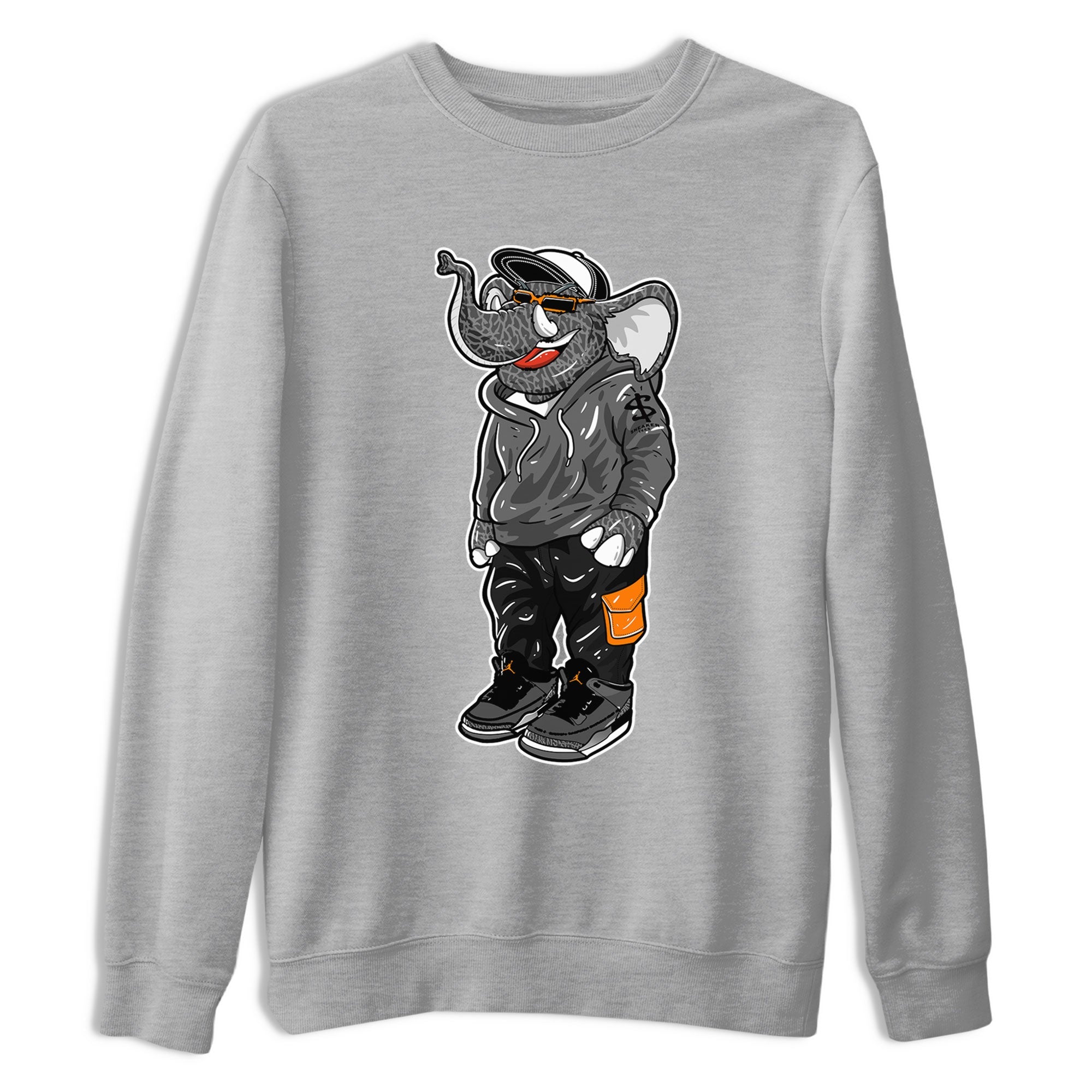 Air Jordan 3 Fear shirt to match jordans Sneakerhead Elephant sneaker matching t-shirt 3s Fear Drip Gear Zone Unisex Heather Grey 2 T-Shirt