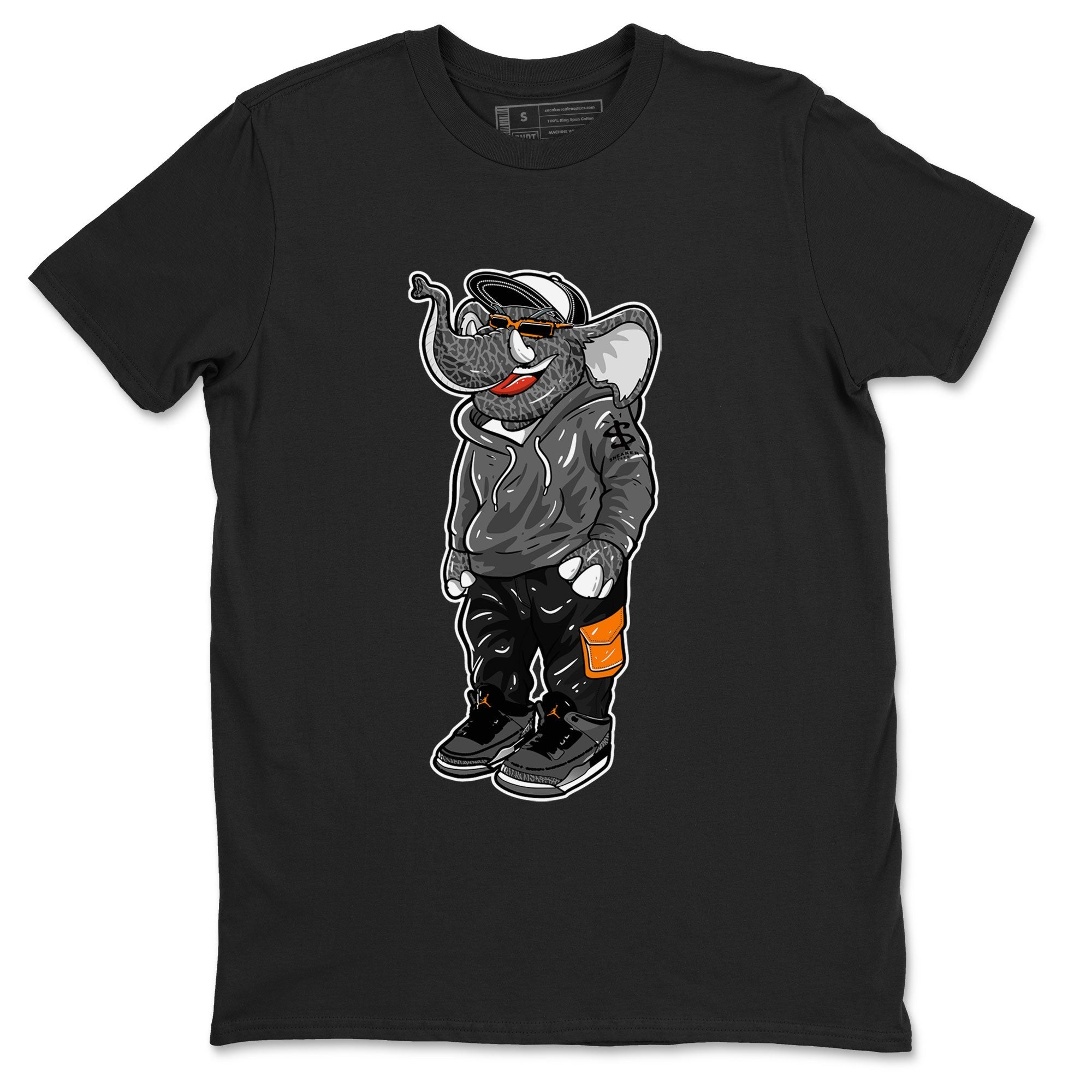 Air Jordan 3 Fear shirt to match jordans Sneakerhead Elephant sneaker matching t-shirt 3s Fear Drip Gear Zone Unisex Black 2 T-Shirt