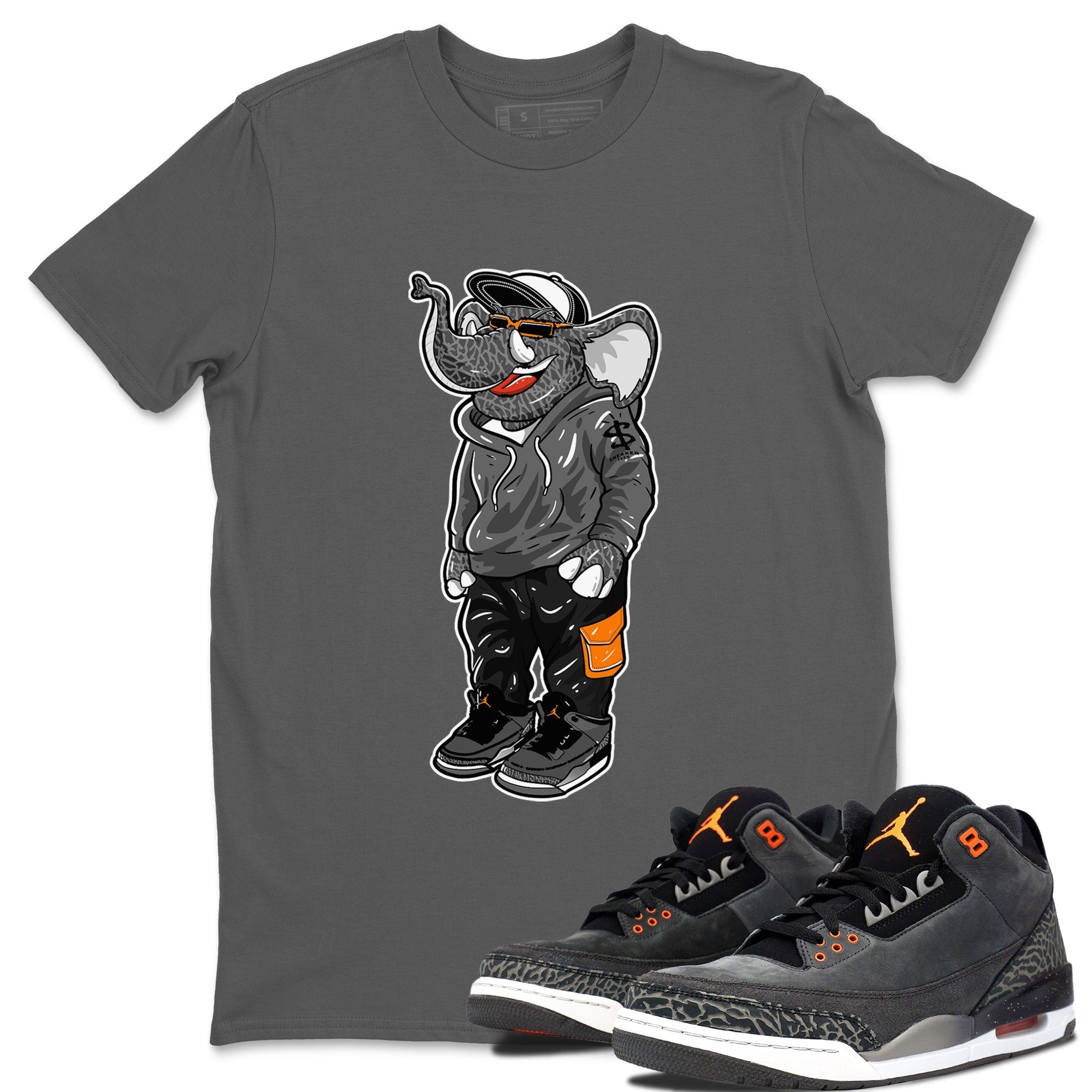 Air Jordan 3 Fear shirt to match jordans Sneakerhead Elephant sneaker matching t-shirt 3s Fear Drip Gear Zone Unisex Cool Grey 1 T-Shirt
